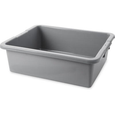 Contenant utilitaire sans compartiments, 7" ha x 21,5" p x 17" lo, Polyéthylène, Gris