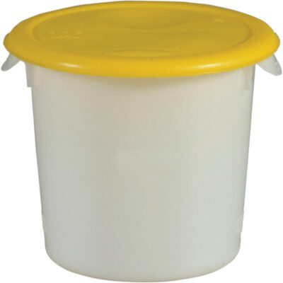 Contenants ronds, 7-4/5" ha x 8-1/2" p, Capacité de 3,79 L, Blanc