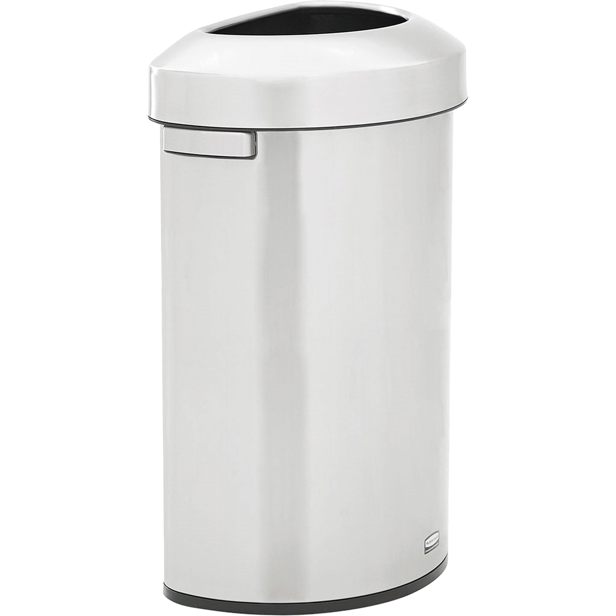 Conteneur de déchets demi-rond avec esthétique raffinée, Acier inoxydable, 21 gal. US