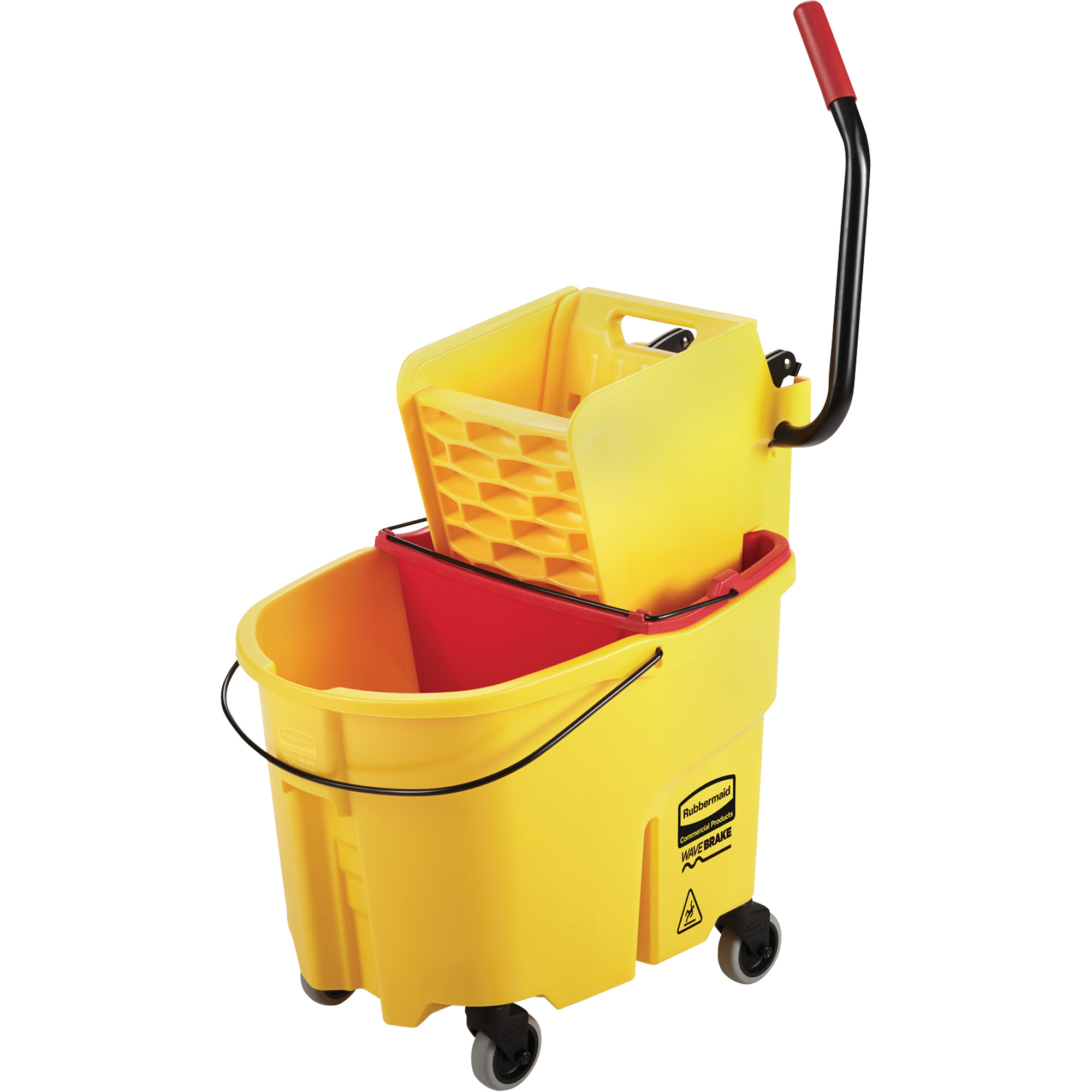 Ensemble de seau pour vadrouille et essoreuse WaveBrakeMD, Pression latérale, 8,75 gal. US (35 pintes), Jaune