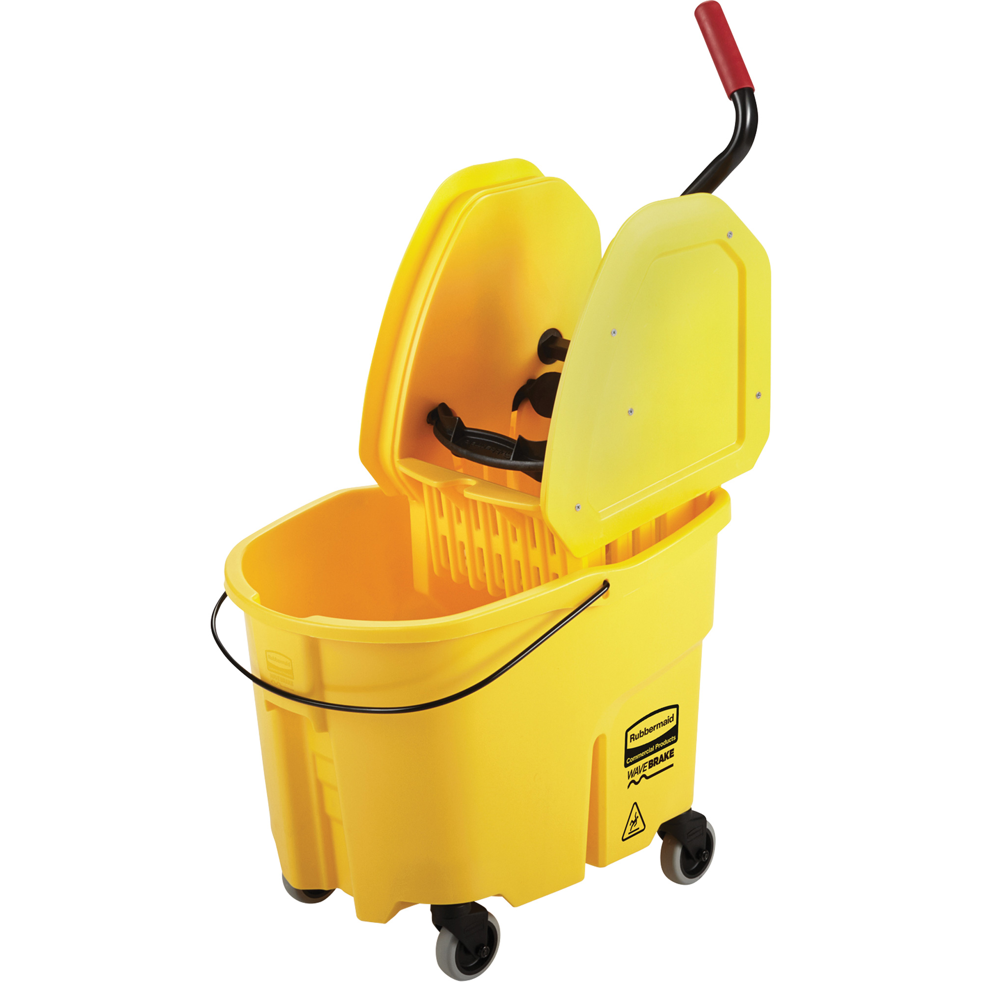Ensemble de seau pour vadrouille et essoreuse WaveBrakeMD, Pression vers le bas, 8,75 gal. US (35 pintes), Jaune