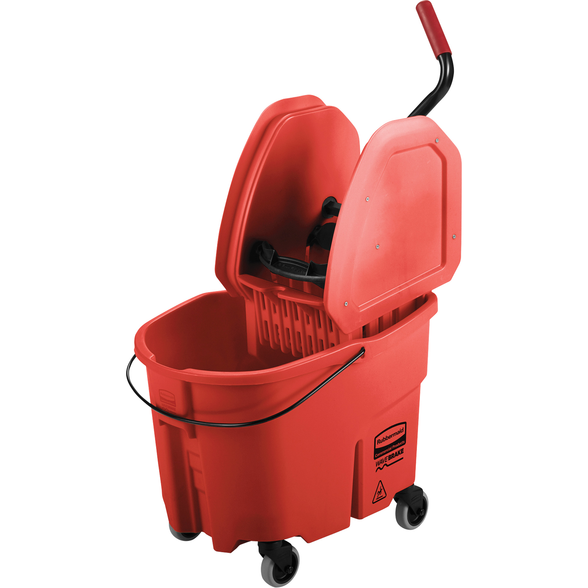 Ensemble de seau pour vadrouille et essoreuse WaveBrakeMD, Pression vers le bas, 8,75 gal. US (35 pintes), Rouge