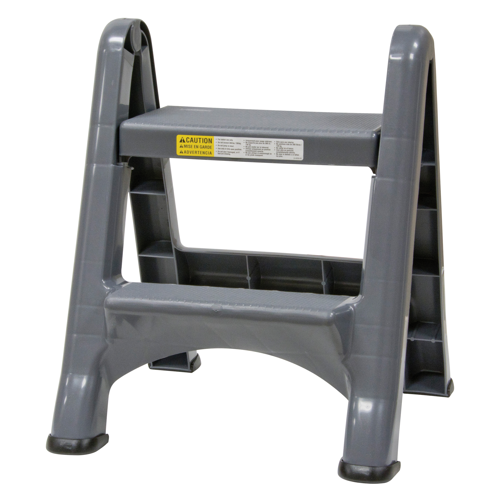 Escabeau repliable, 2 marches, 19-1/2" x 20-1/2" x Hauteur 22-3/4"
