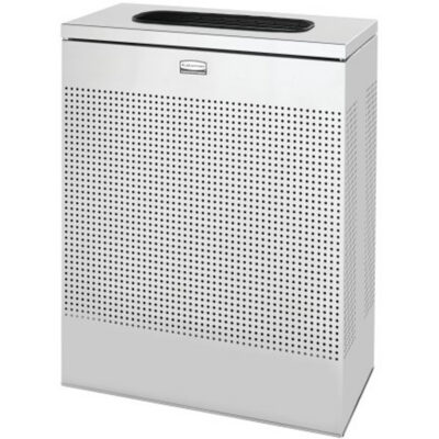 Petite poubelle rectangulaire Silhouette, Acier inoxydable, 22,5 gal. US