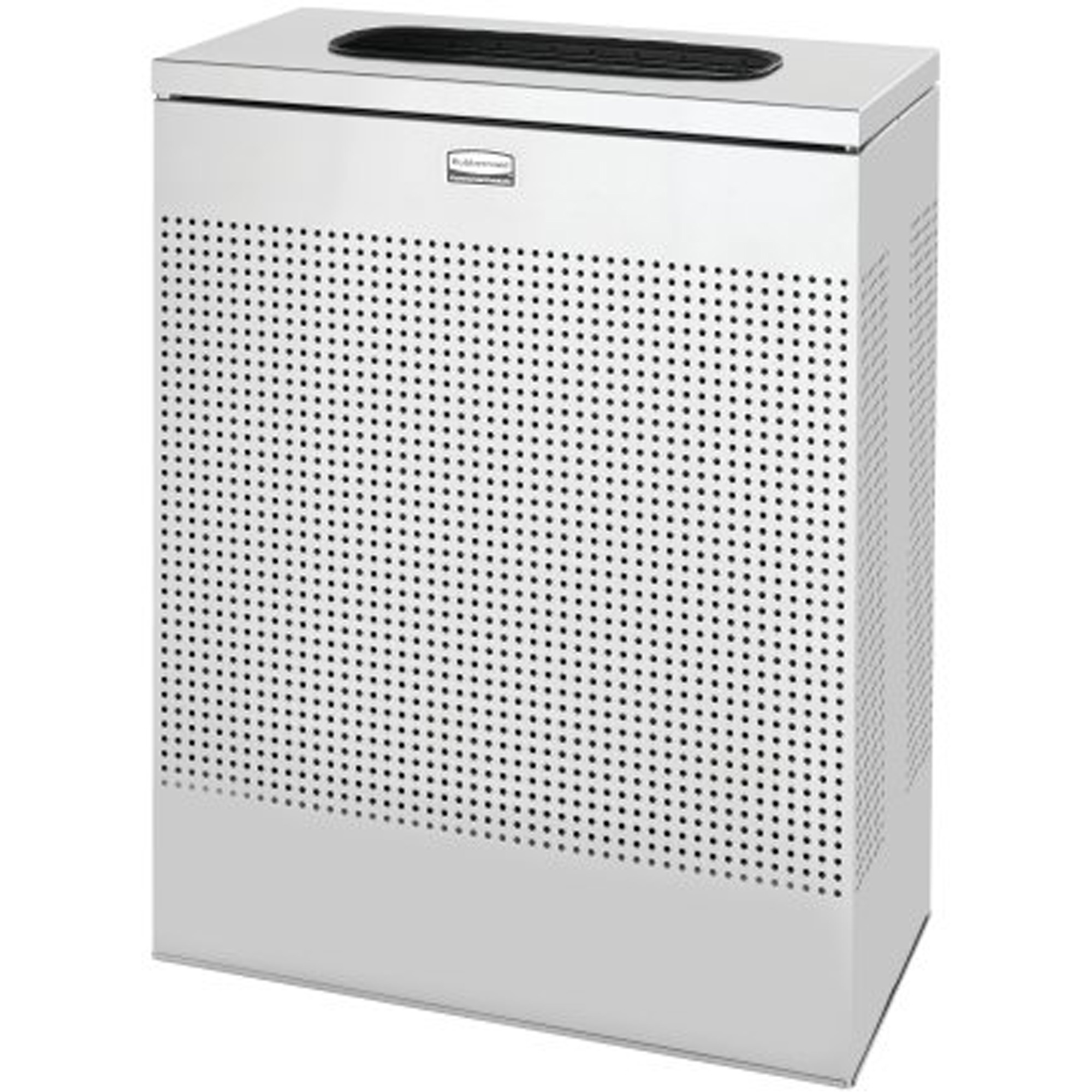 Petite poubelle rectangulaire Silhouette, Acier inoxydable, 22,5 gal. US