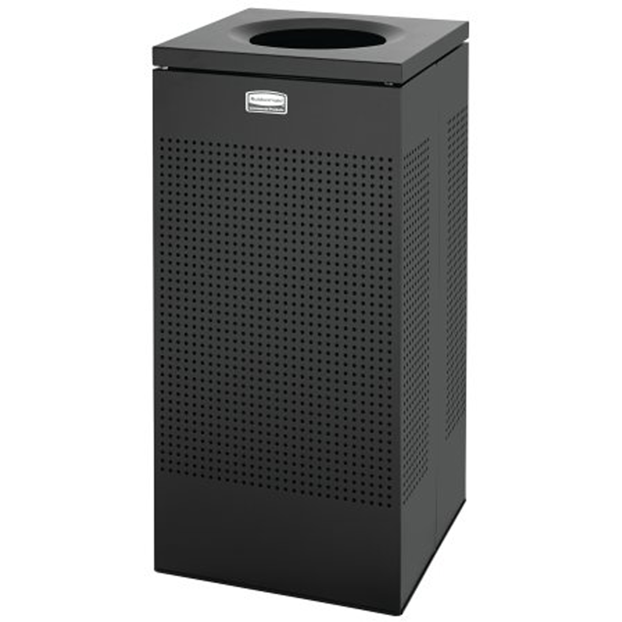 Poubelle carrée sans couvercle Silhouette, Acier, 20 gal. US