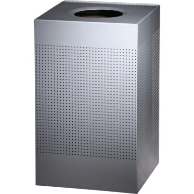 Poubelle carrée sans couvercle Silhouette, Acier, 20 gal. US