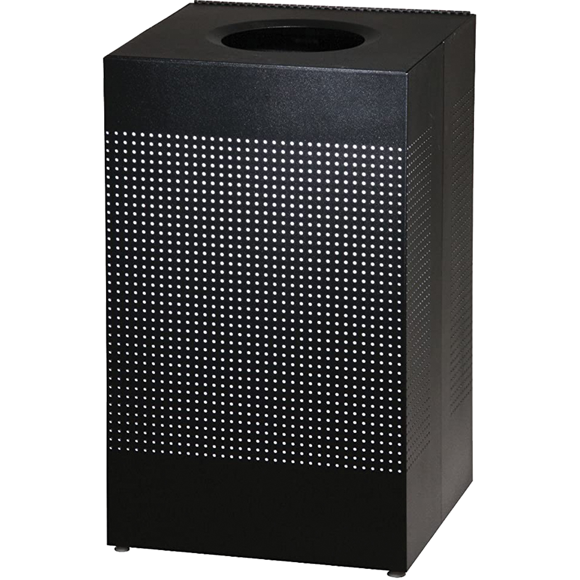 Poubelle carrée sans couvercle Silhouette, Acier, 20 gal. US