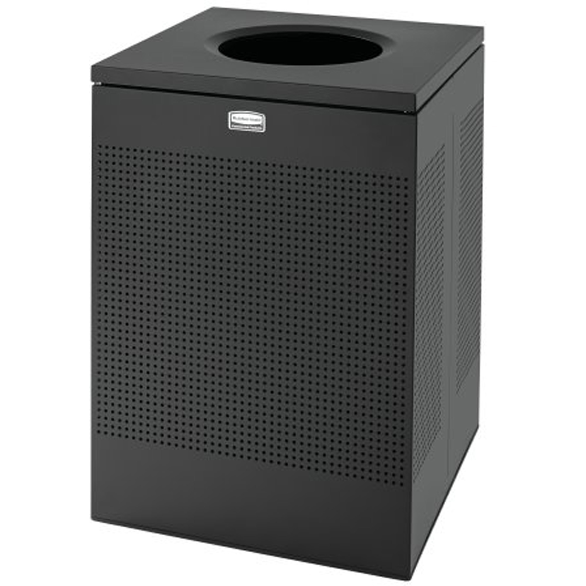 Poubelle carrée sans couvercle Silhouette, Acier, 40 gal. US