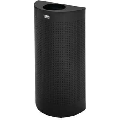 Poubelle demi-ronde , Acier, 12 gal. US