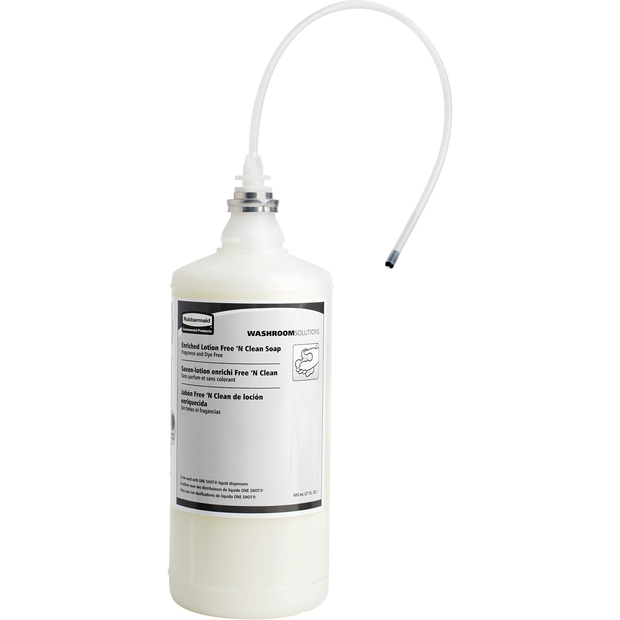 Recharge de savon liquide sans parfum et sans colorant OneShotMD, Crème, 800 ml, Sans parfum
