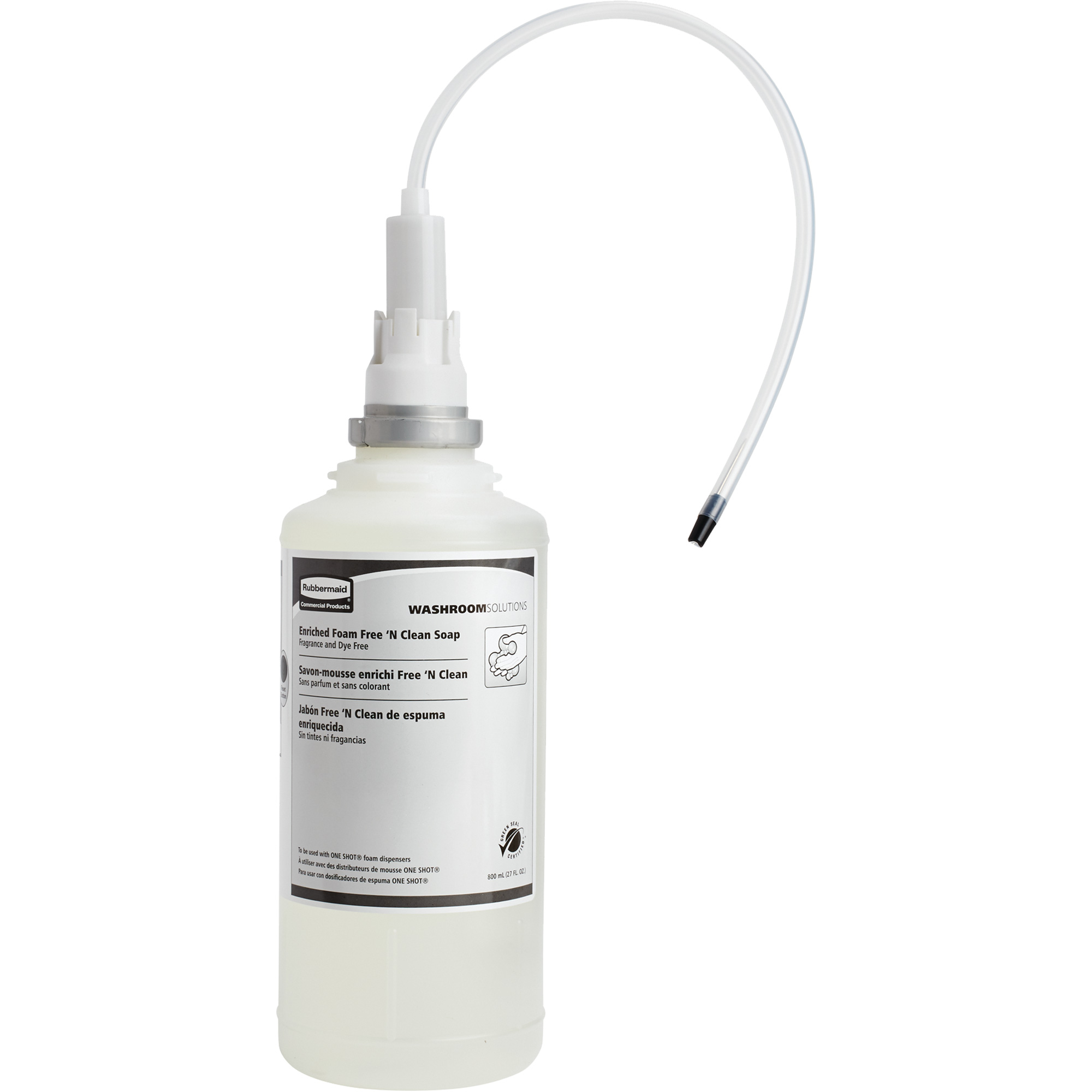 Recharge de savon mousse sans parfum ni colorant pour les mains OneShotMD, Mousse, 1600 ml, Sans parfum