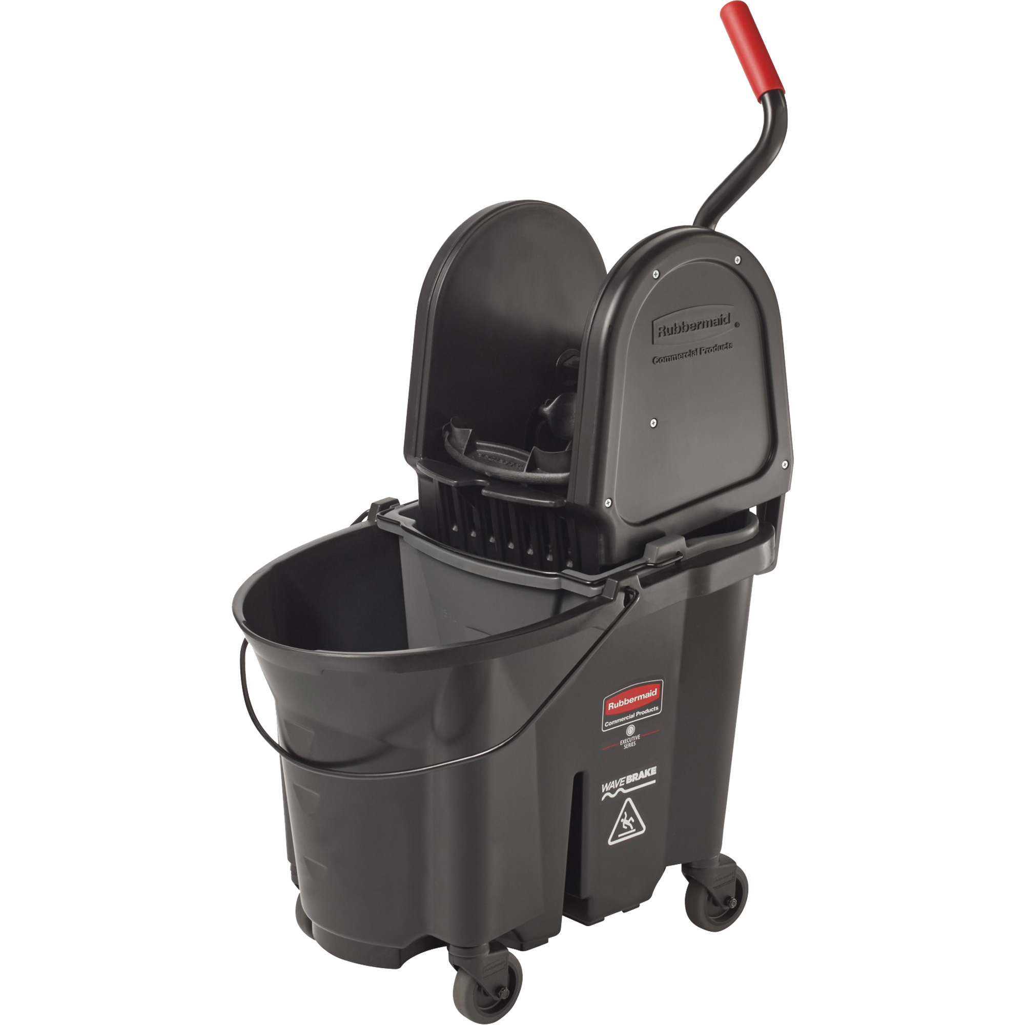 Seau et essoreuse WavebrakeMD, Pression vers le bas, 8,75 gal. US (35 pintes), Noir