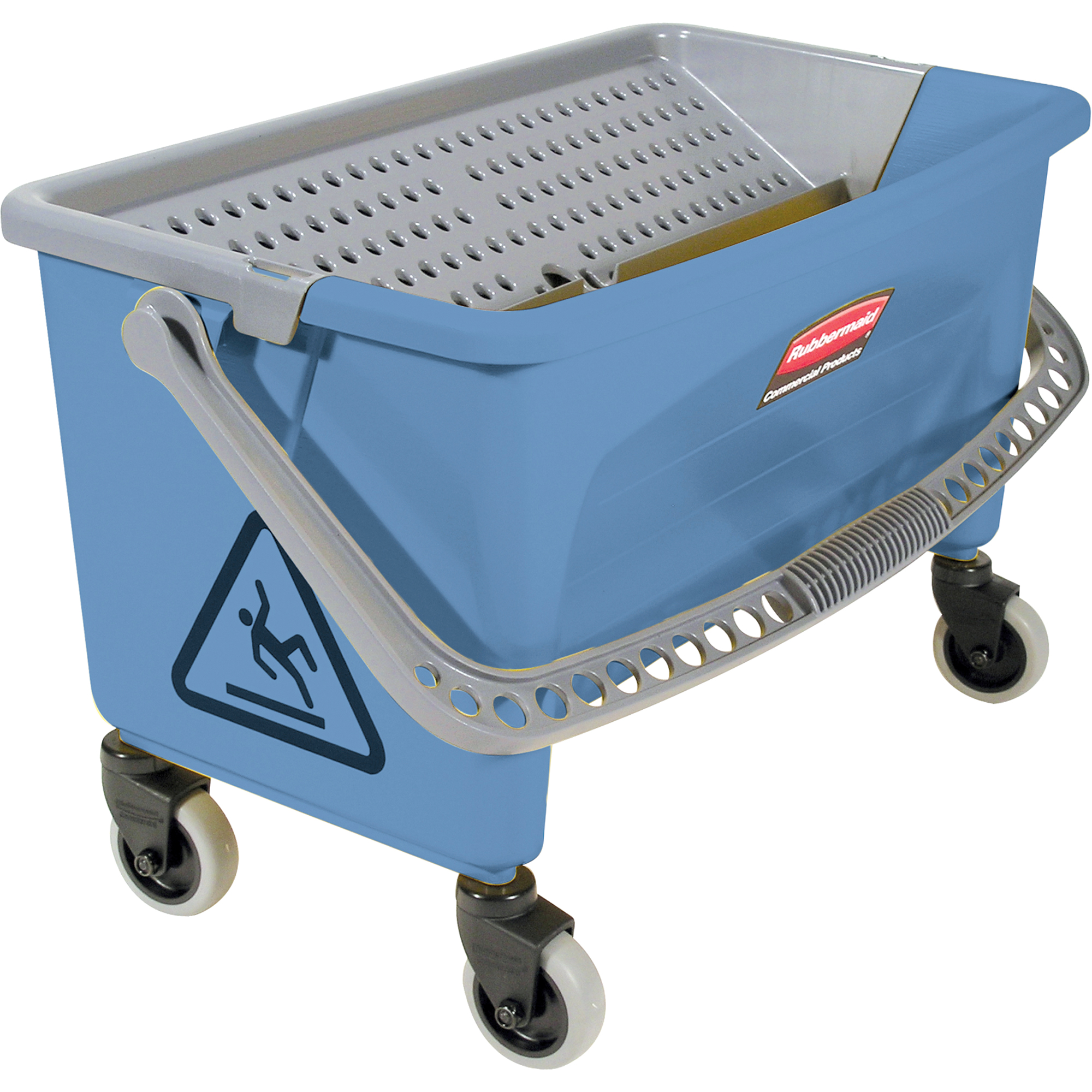 Seau pour vadrouille de finition en microfibres, Capacité de 10.75 gal. US (43 pintes), Bleu