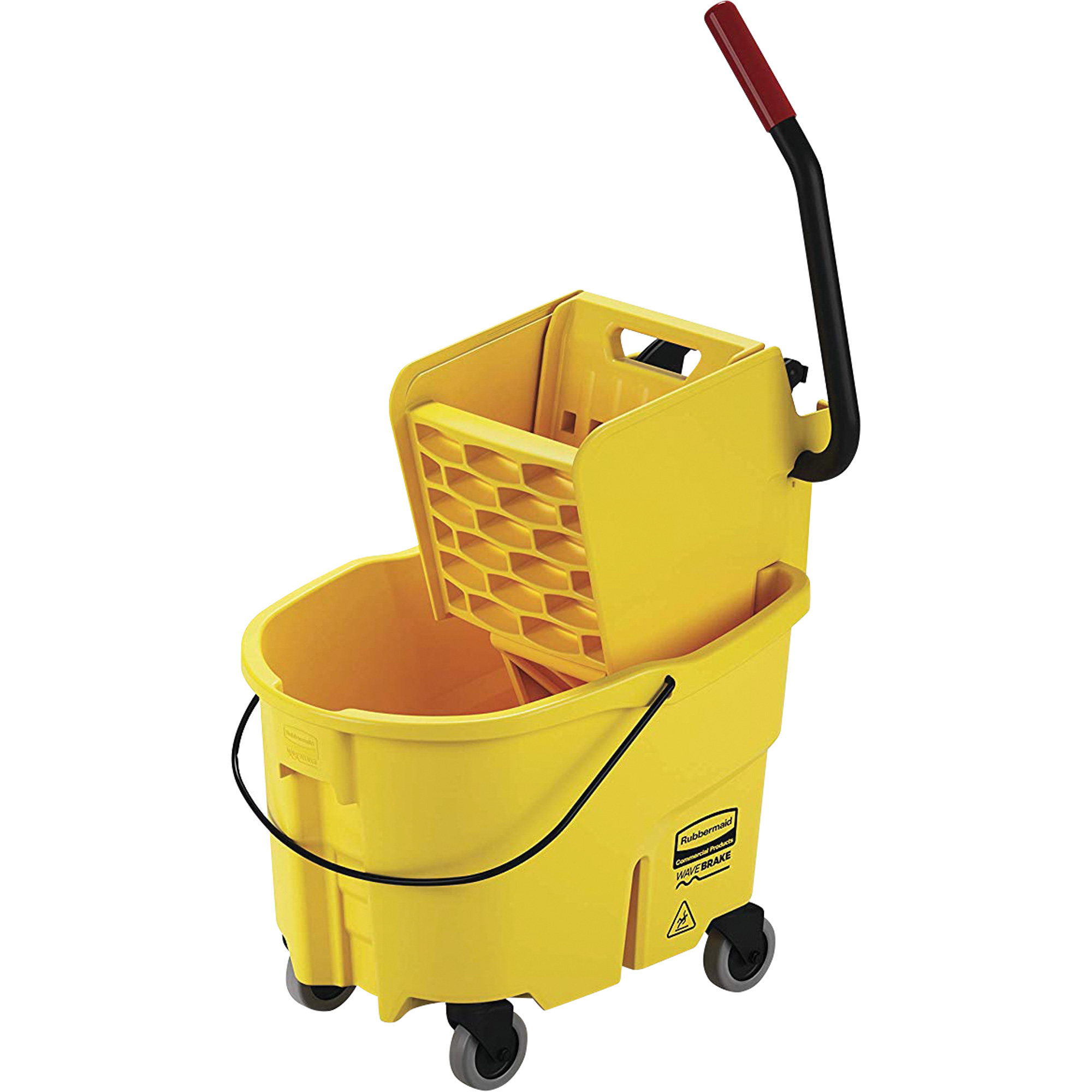 Seau pour vadrouille et essoreuse WaveBrakeMD, Pression latérale, 6,5 gal. US (26 pintes), Jaune