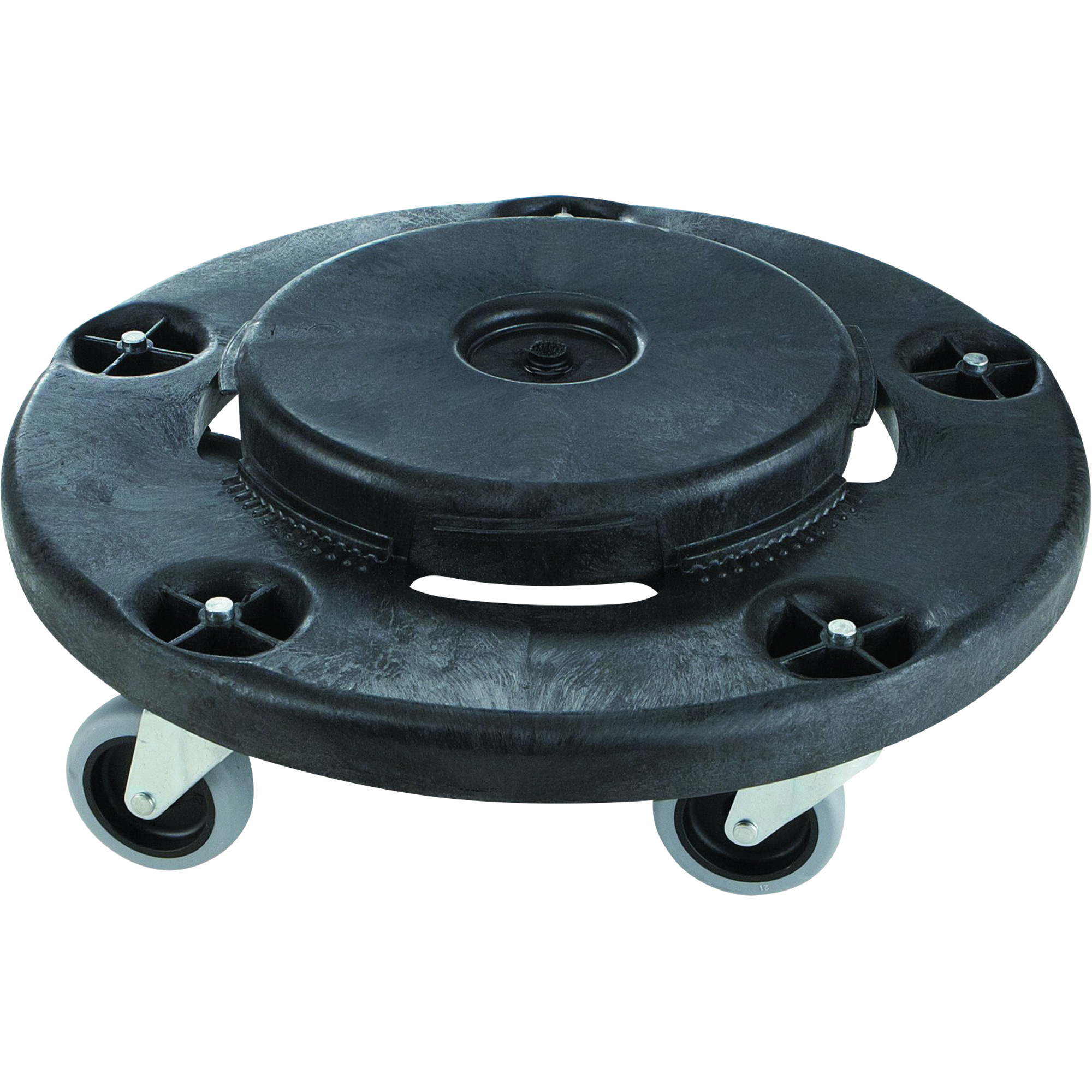 Socle roulant silencieux BruteMD, Polyéthylène, Noir, Convient aux contenants 26-1/2" dia.