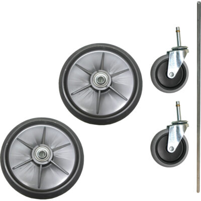 Ensemble de roues à roulement à billes et roulettes pour chariot de nettoyage et d'entretien