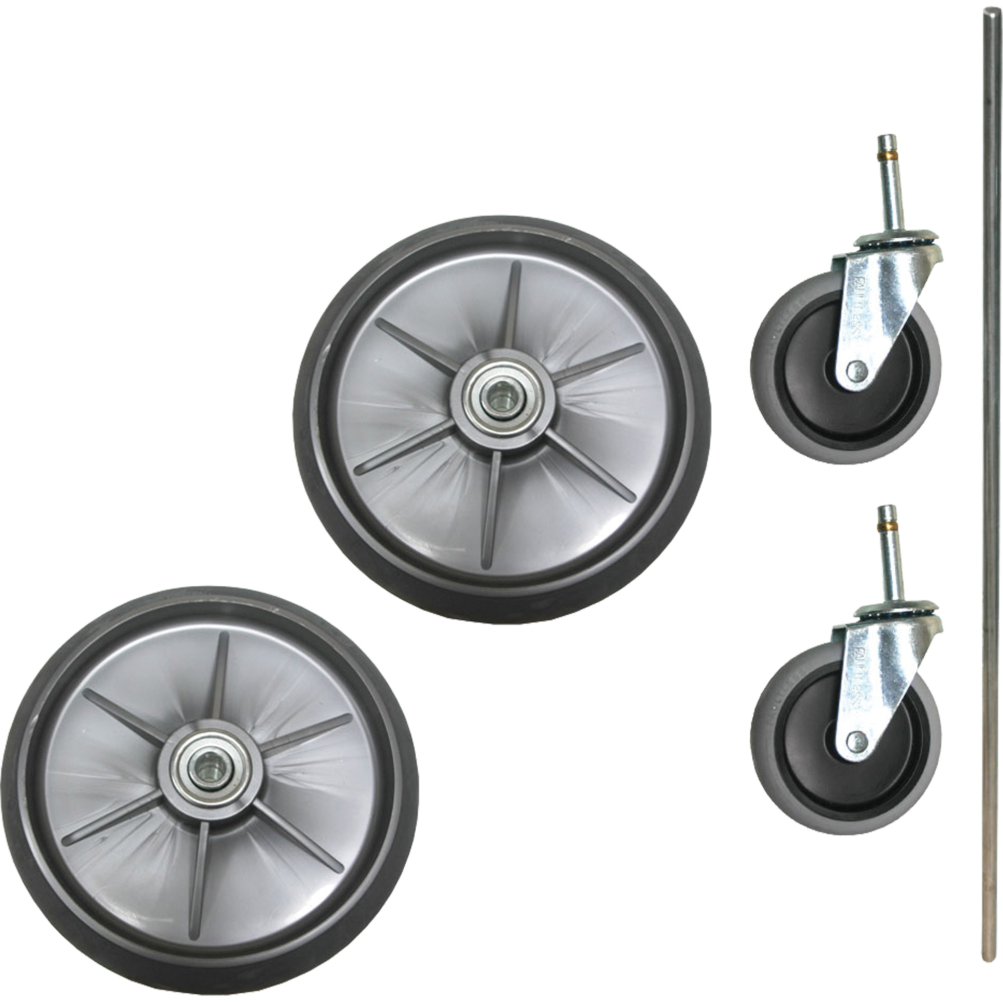 Ensemble de roues à roulement à billes et roulettes pour chariot de nettoyage et d'entretien