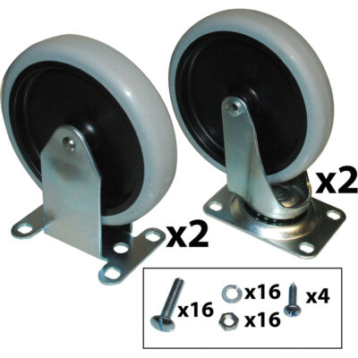 Ensemble de roulettes pour chariot utilitaire