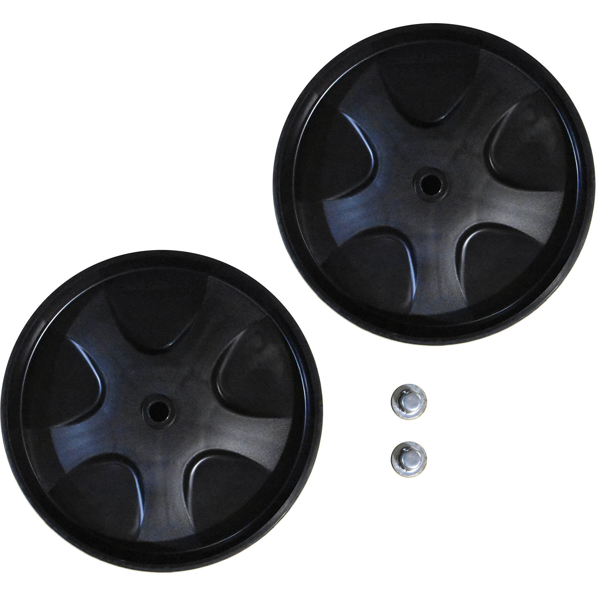 Roues de rechange avec capuchons à pression pour chariot à déchets
