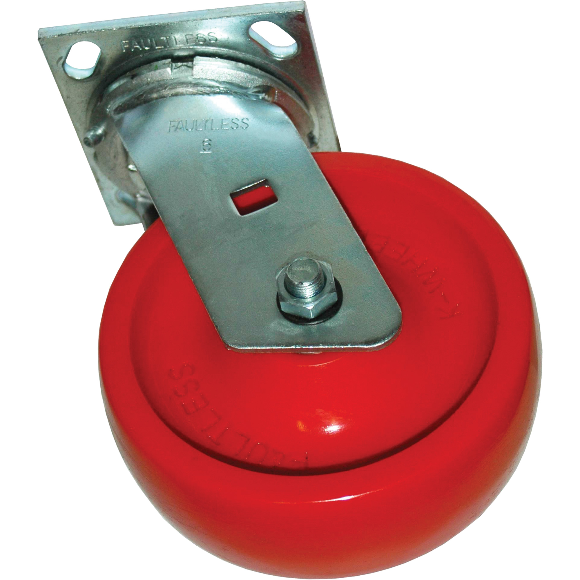 Roulette pivotante pour chariot à bascule