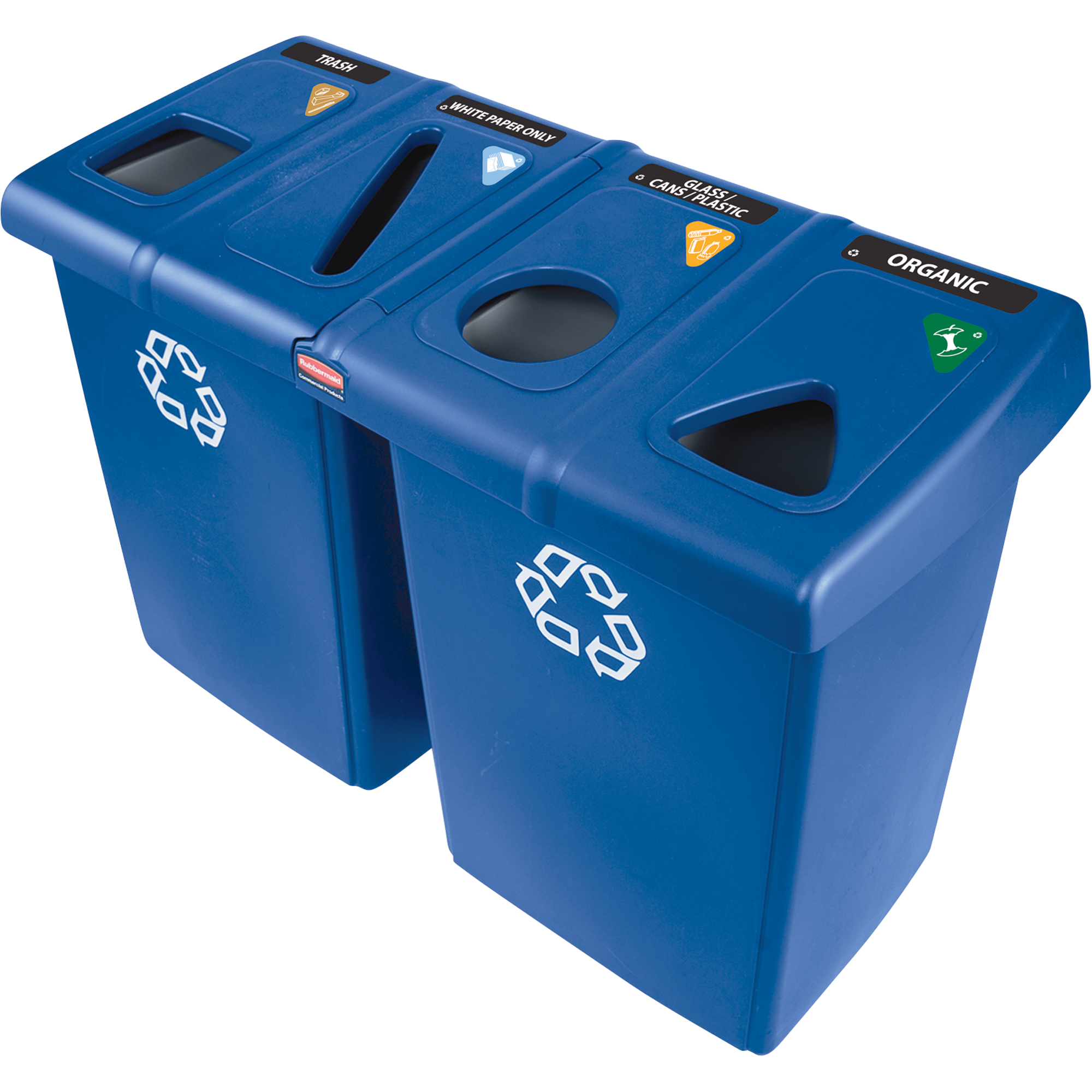 Stations de recyclage GluttonMD, Vrac, Plastique, 92 gal./92 gal. US
