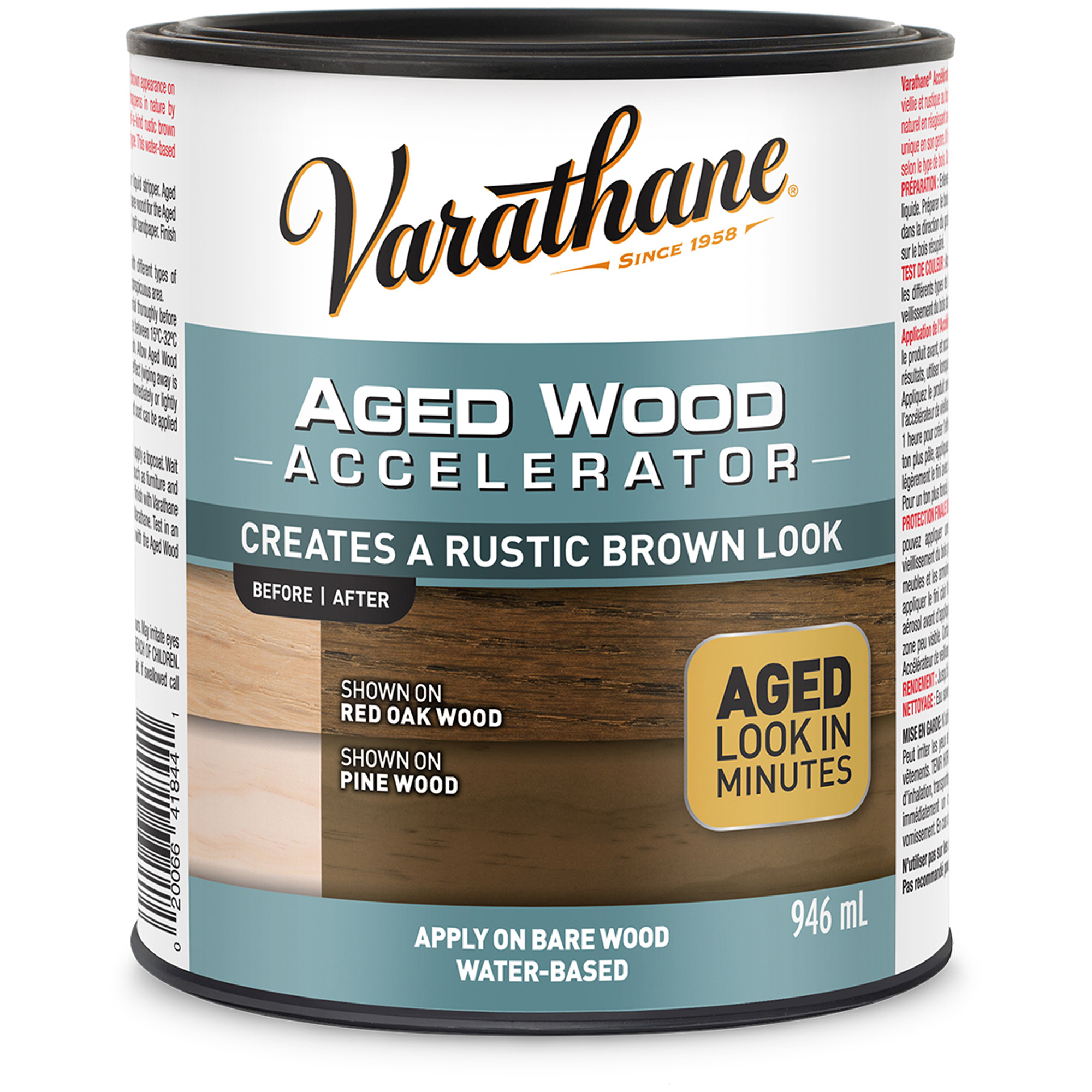 Accélérateur de vieillissement du bois VarathaneMD, 946 ml, Brun rustique
