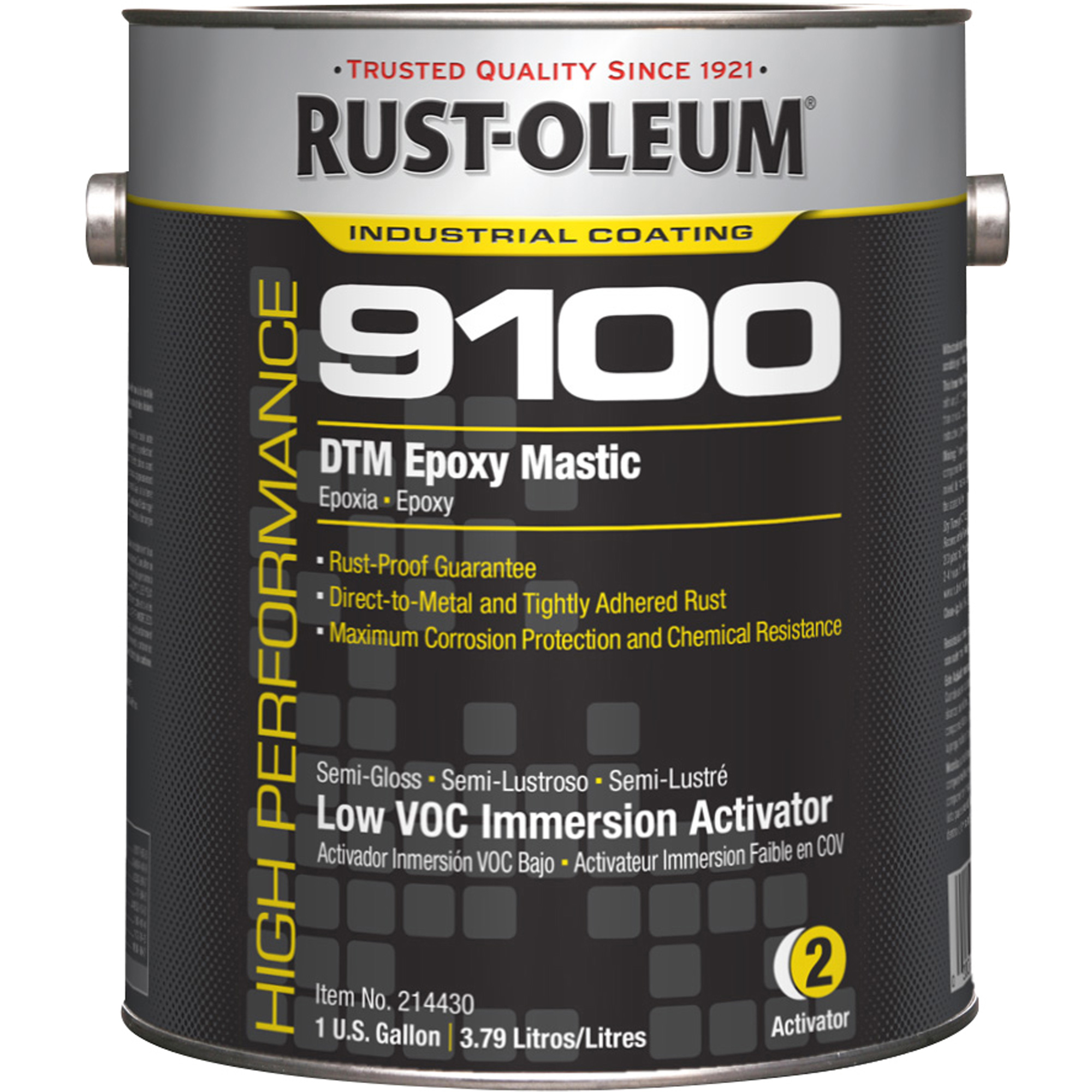 Activateur (250 COV) pour l'immersion du mastic époxydique DTM du système 9100, Gallon