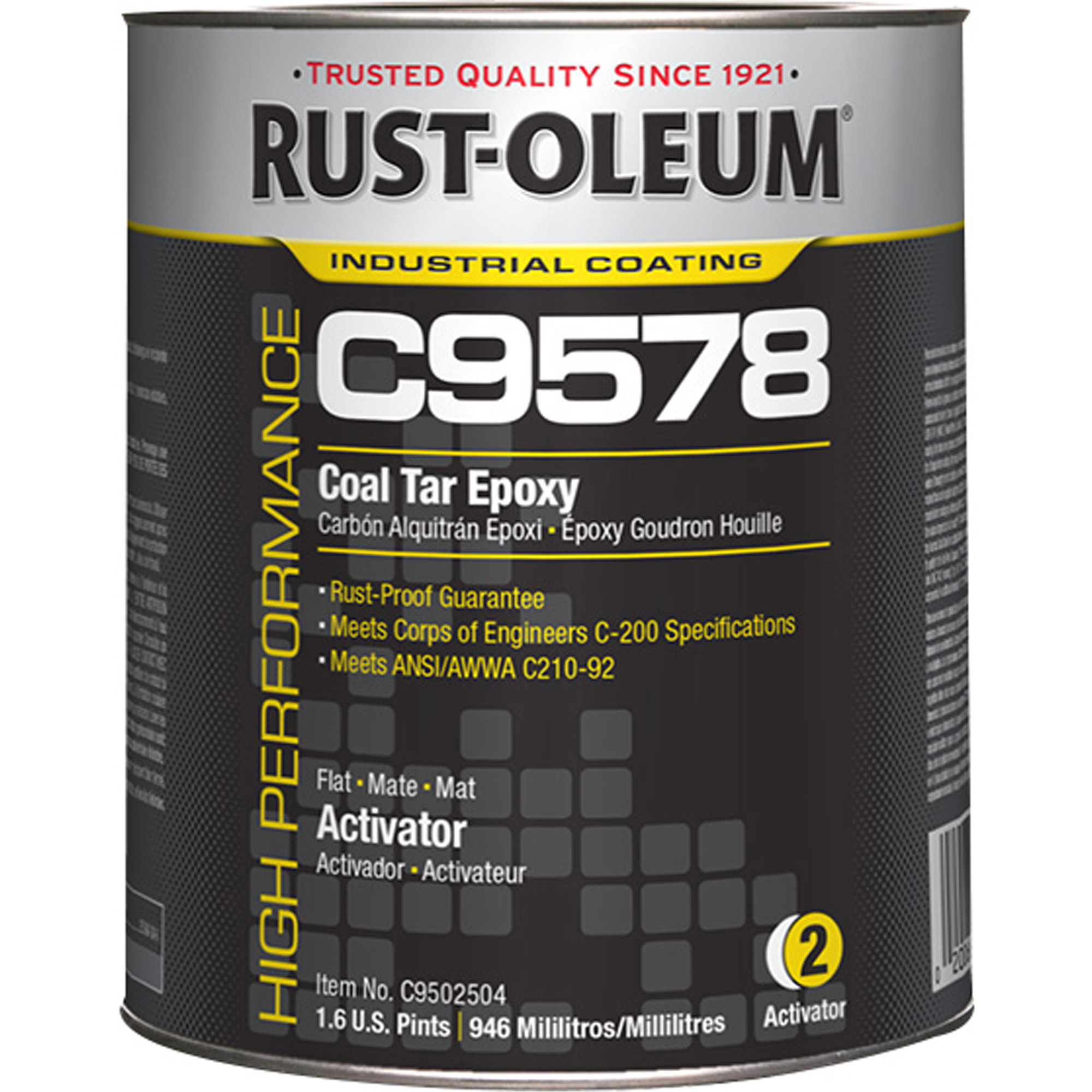 Activateur pour revêtement époxydique à base de goudron de houille et à haute teneur en solides du système C9578, 0,2 gal., Seau