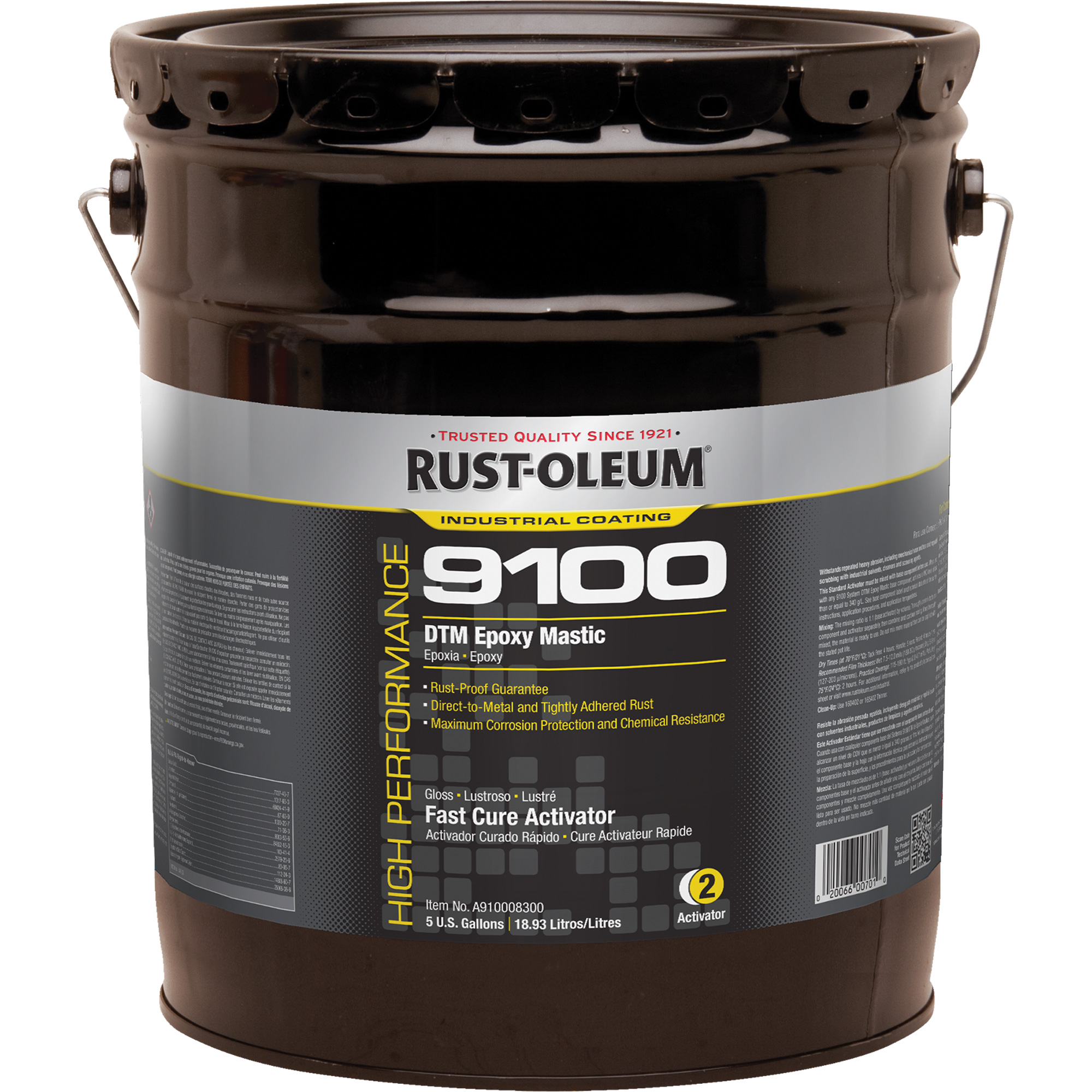 Activateur pour séchage rapide pour mastic époxy DTM du système 9100, 5 gal., Seau