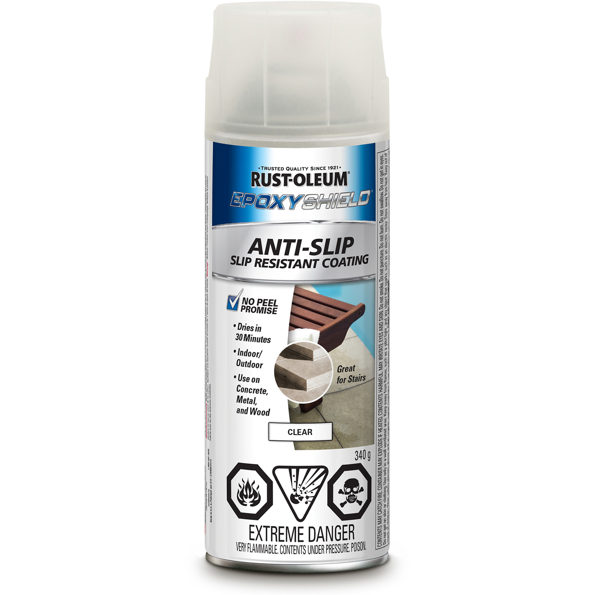 Aérosol antidérapant EpoxyShieldMD, 340 g, Transparent