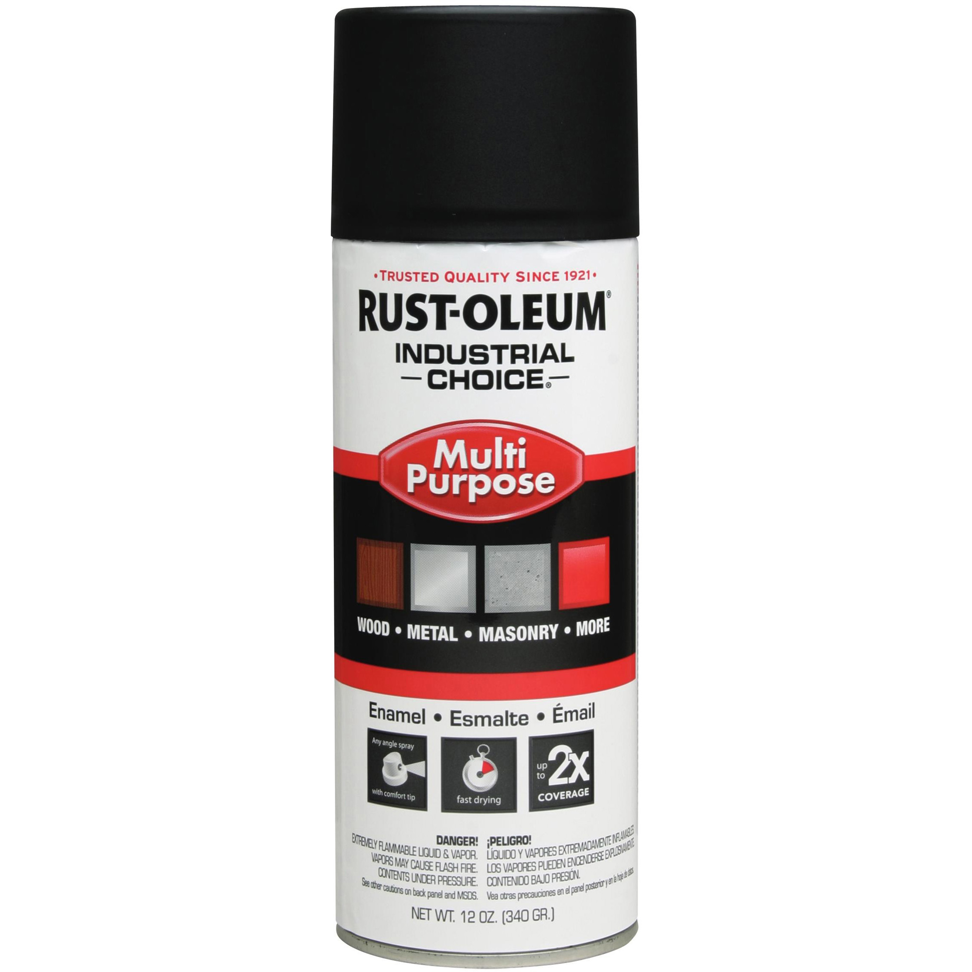Apprêt-émail à usages multiples Industrial ChoiceMD du système 1600, Très mat, 12 oz, Canette aérosol