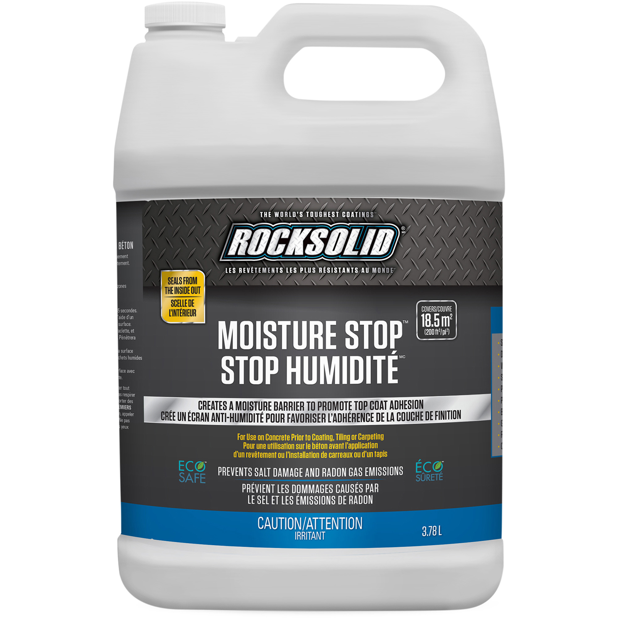 Apprêt Moisture StopMC RockSolidMD, 3,78 L, À l'eau, Transparent, Transparent