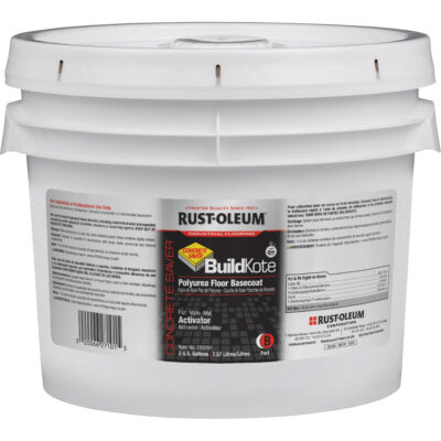 Apprêt pour revêtement de sol polyurée Concrete SaverMD BuildKote Partie B, 2 gal., Seau, Transparent/Base à teinter