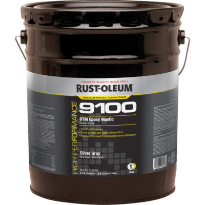 Base de mastic époxy DTM du système 9100, Gris argenté, 5 gal., Seau