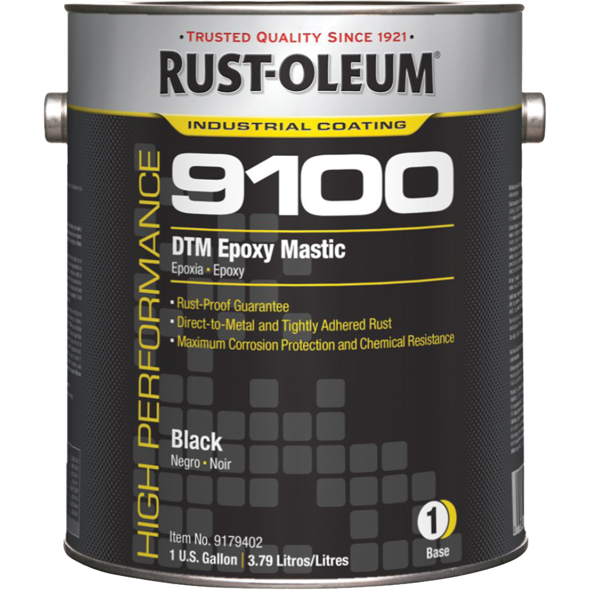 Base de mastic époxy DTM du système 9100, Noir, Gallon