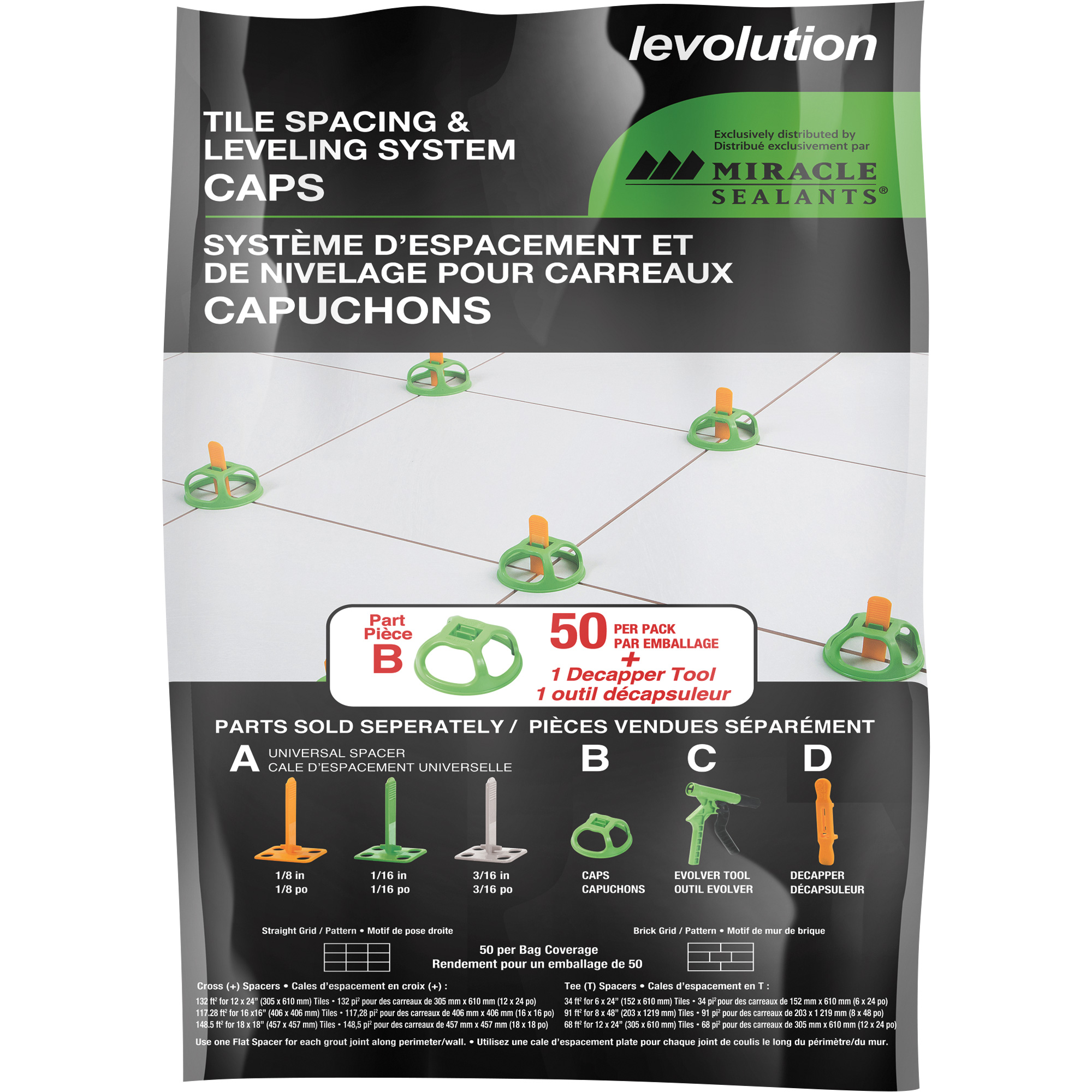 Capuchons universels Miracle SealantsMD Levolution