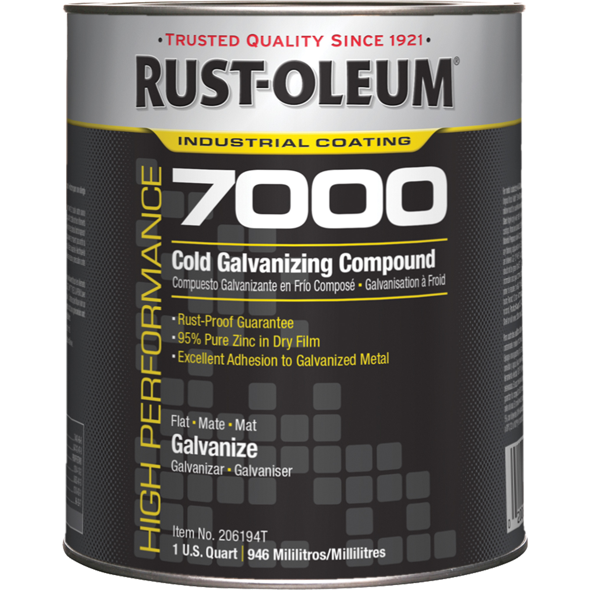 Composé de galvanisation à froid performant du système 7200, Canette