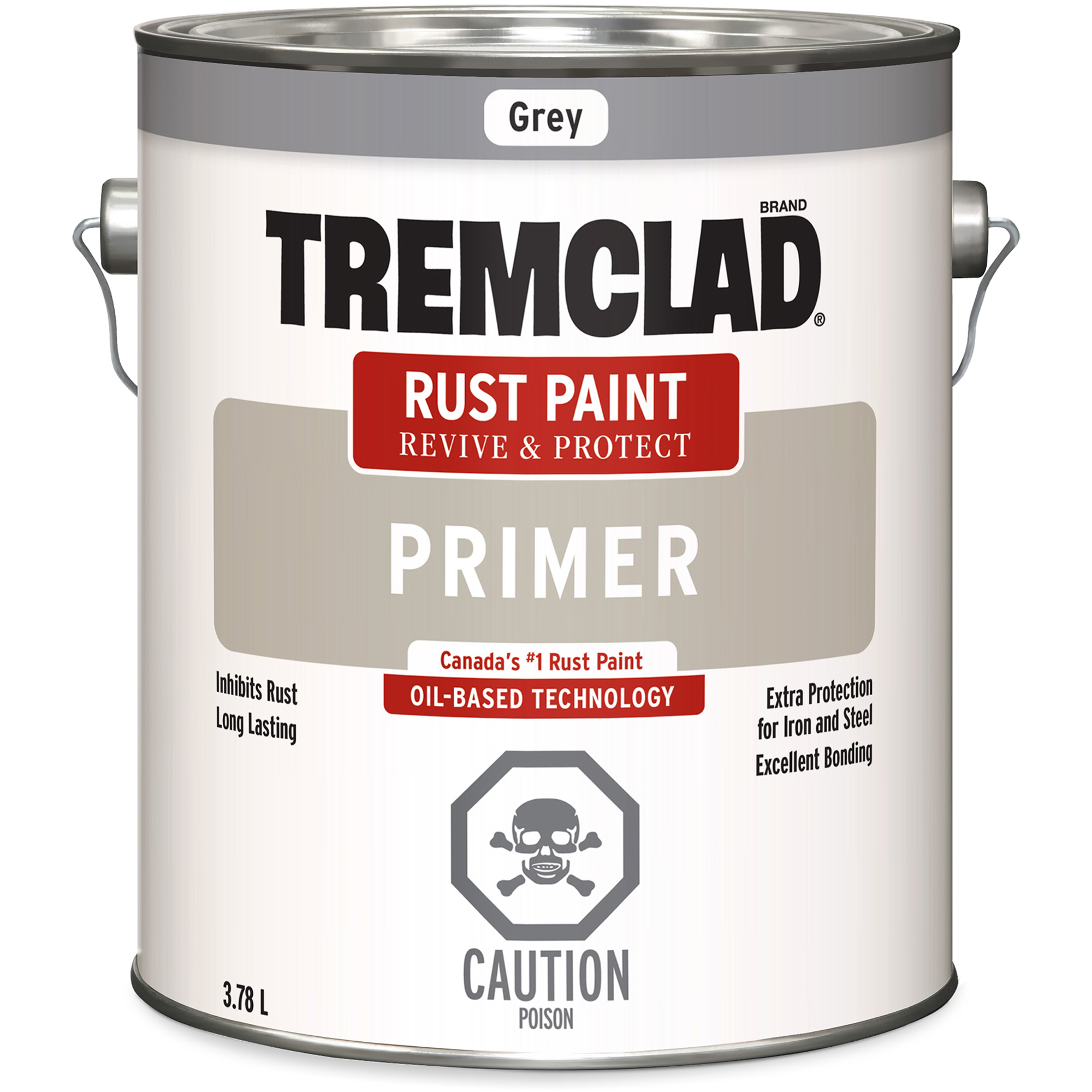 Couche de base antirouille TremcladMD, Gris, Très mat, 3,78 L, Gallon
