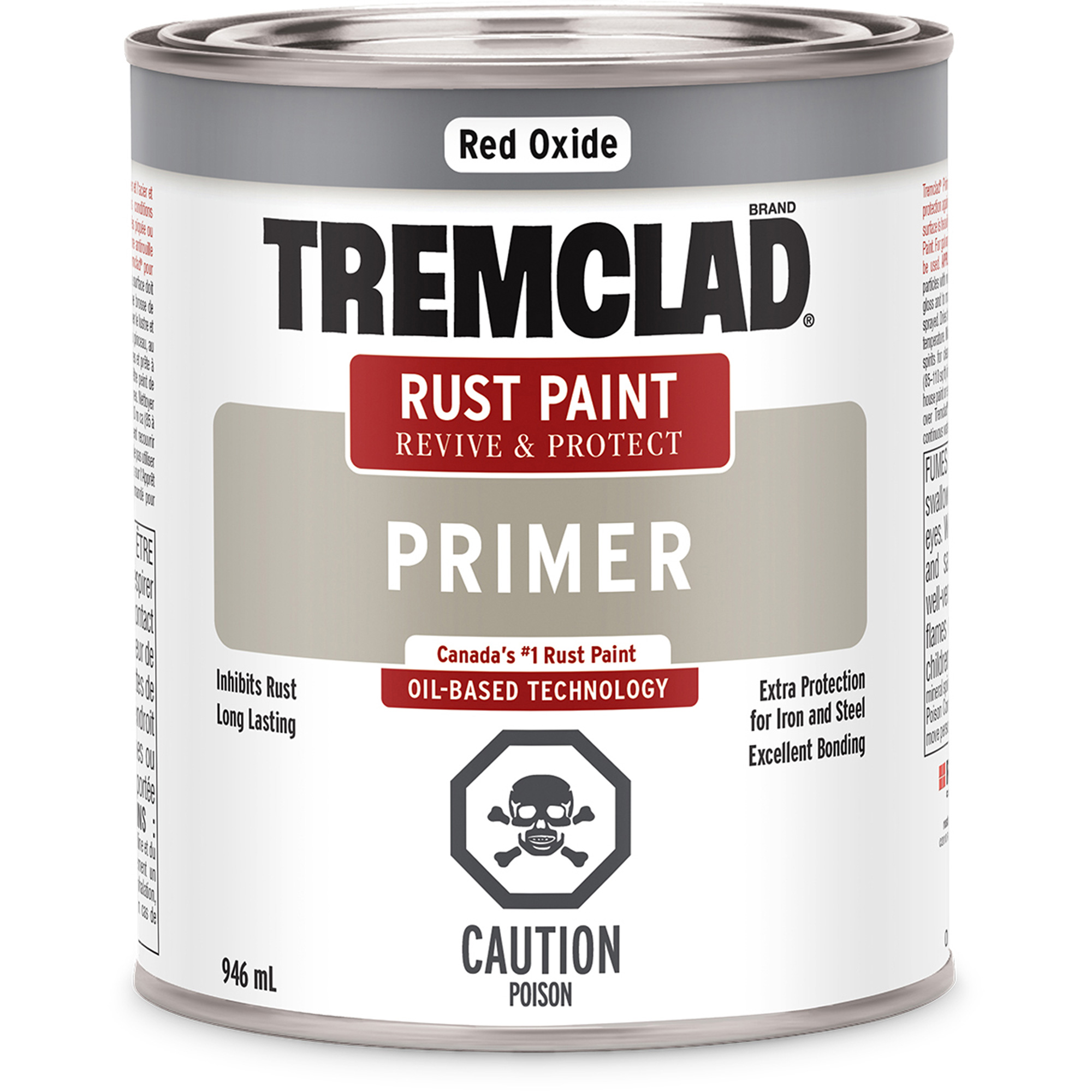 Couche de base antirouille TremcladMD, Rouge oxyde, Très mat, 946 ml, Canette
