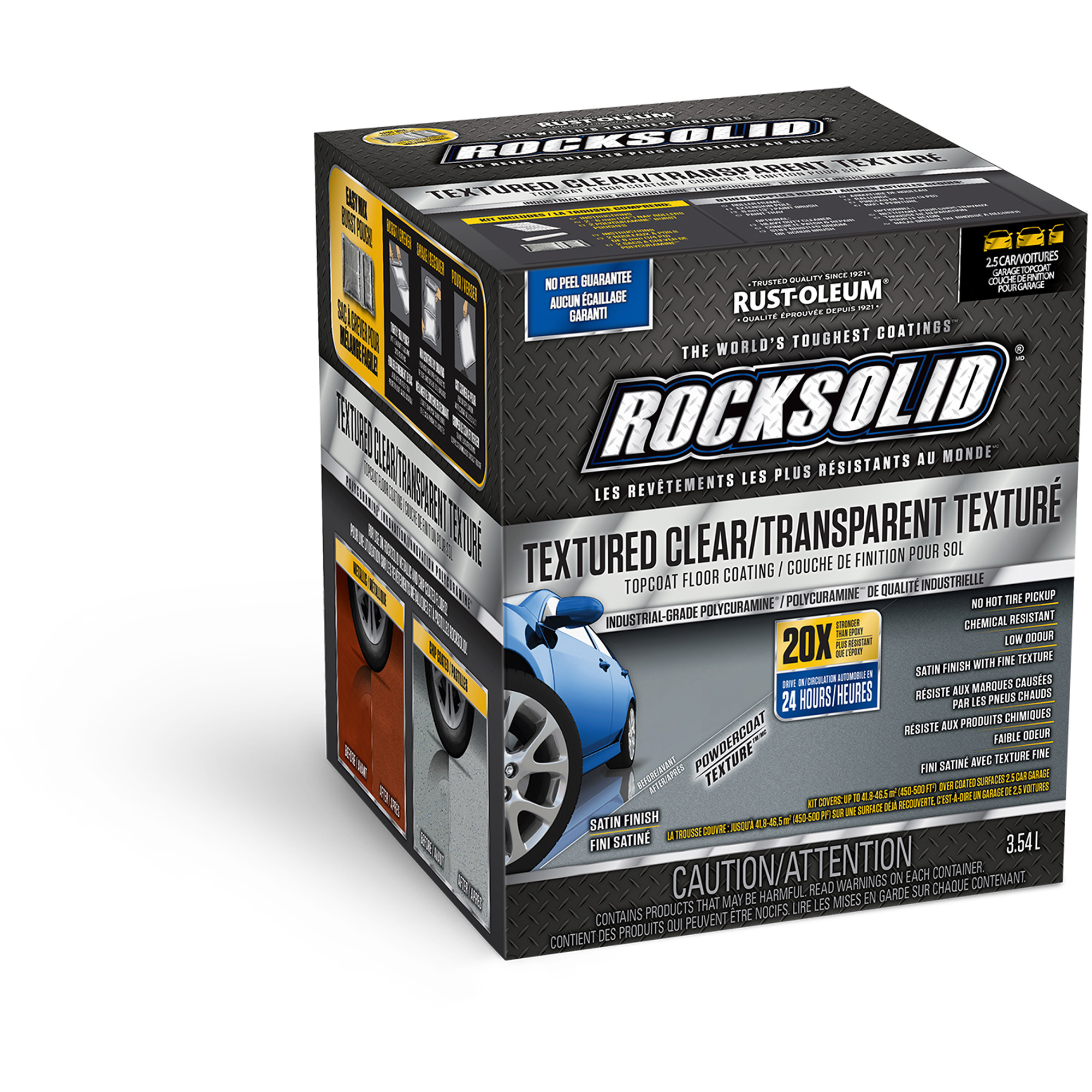 Couche de finition RockSolidMD, Satin/Texturé, Transparent