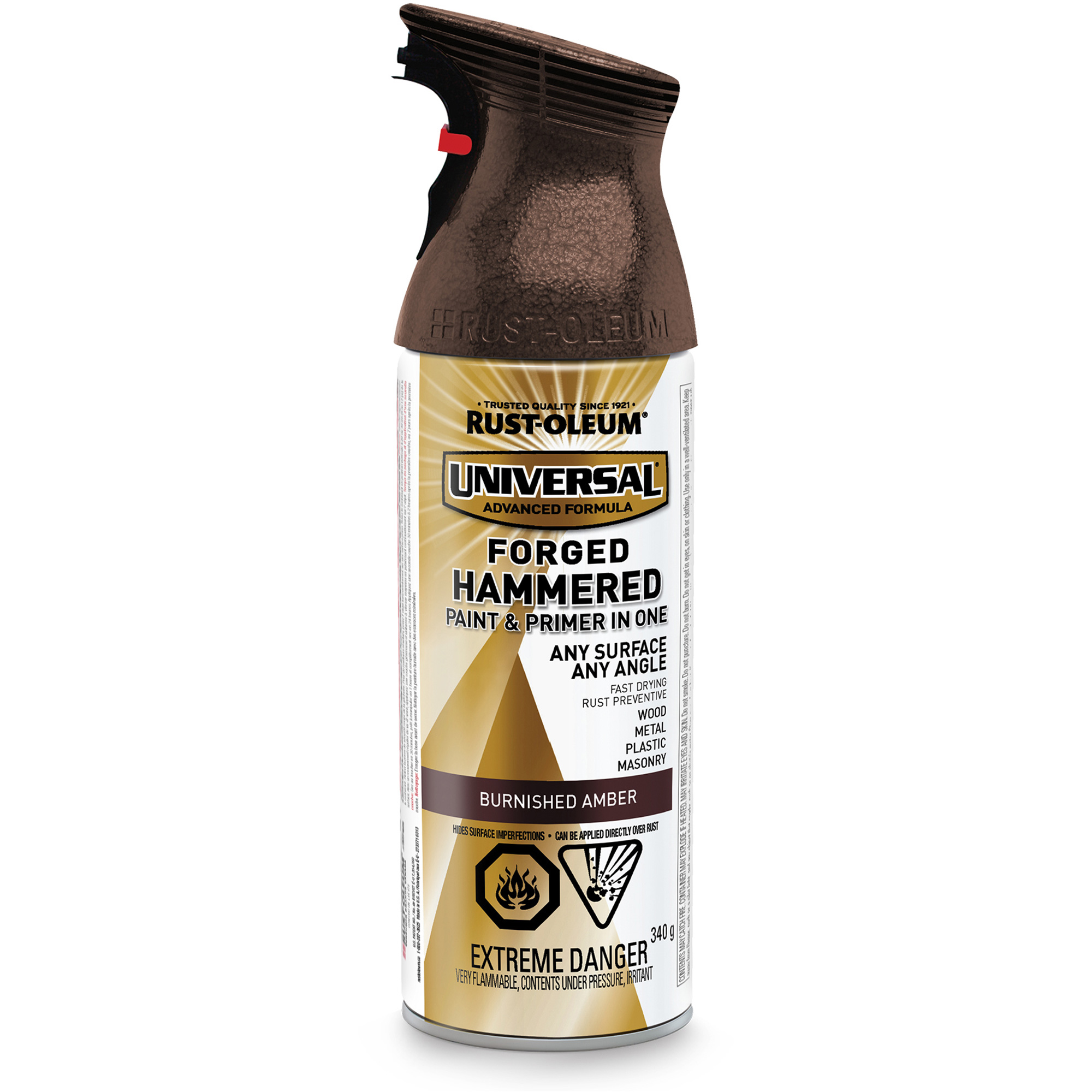 Couche de fond et peinture tout-en-un UniversalMD, Ambre lissé, Martelé, Canette aérosol