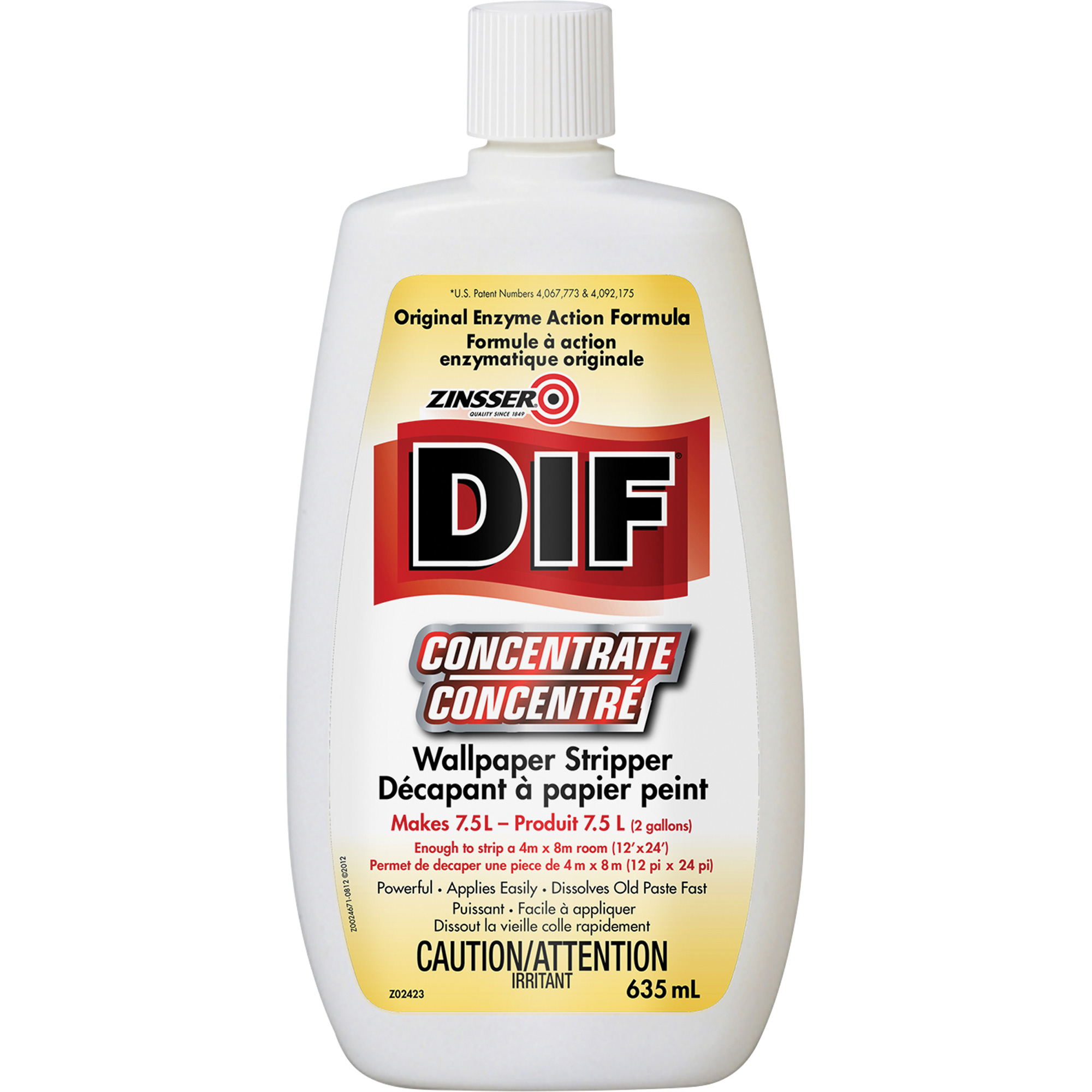 Décapant à papier peint en liquide concentré ZinsserMD DIFMD, 635 ml, Bouteille
