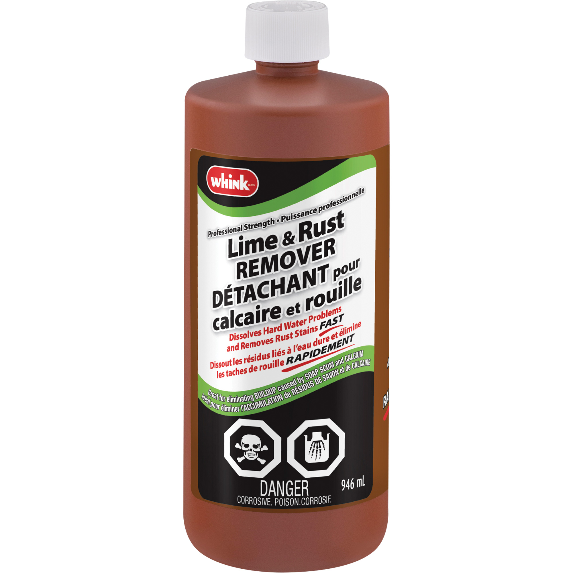 Détachant pour calcaire et rouille WhinkMD, 946 ml, Bouteille