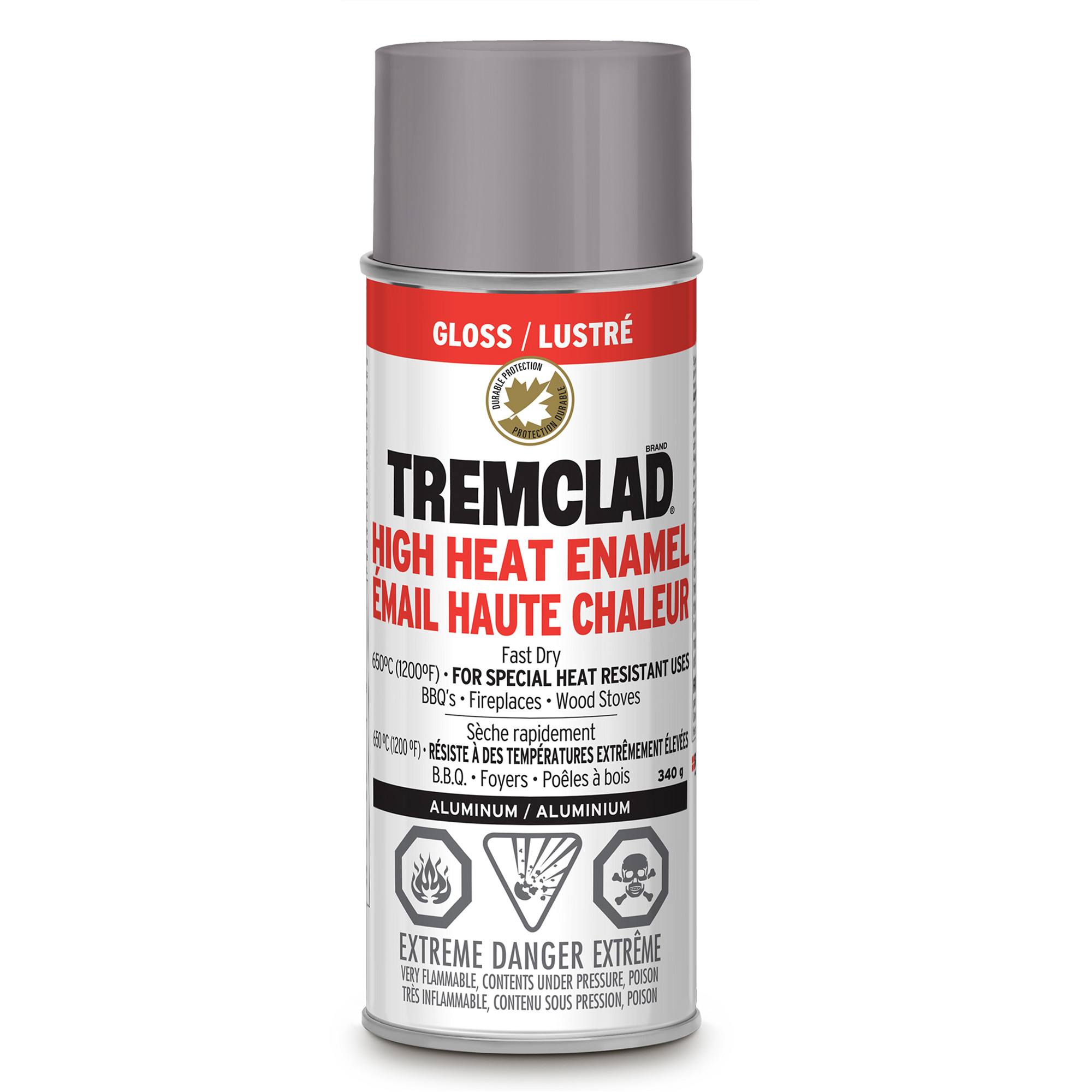 Émail haute température TremcladMD, Aluminium, Très mat, Canette aérosol