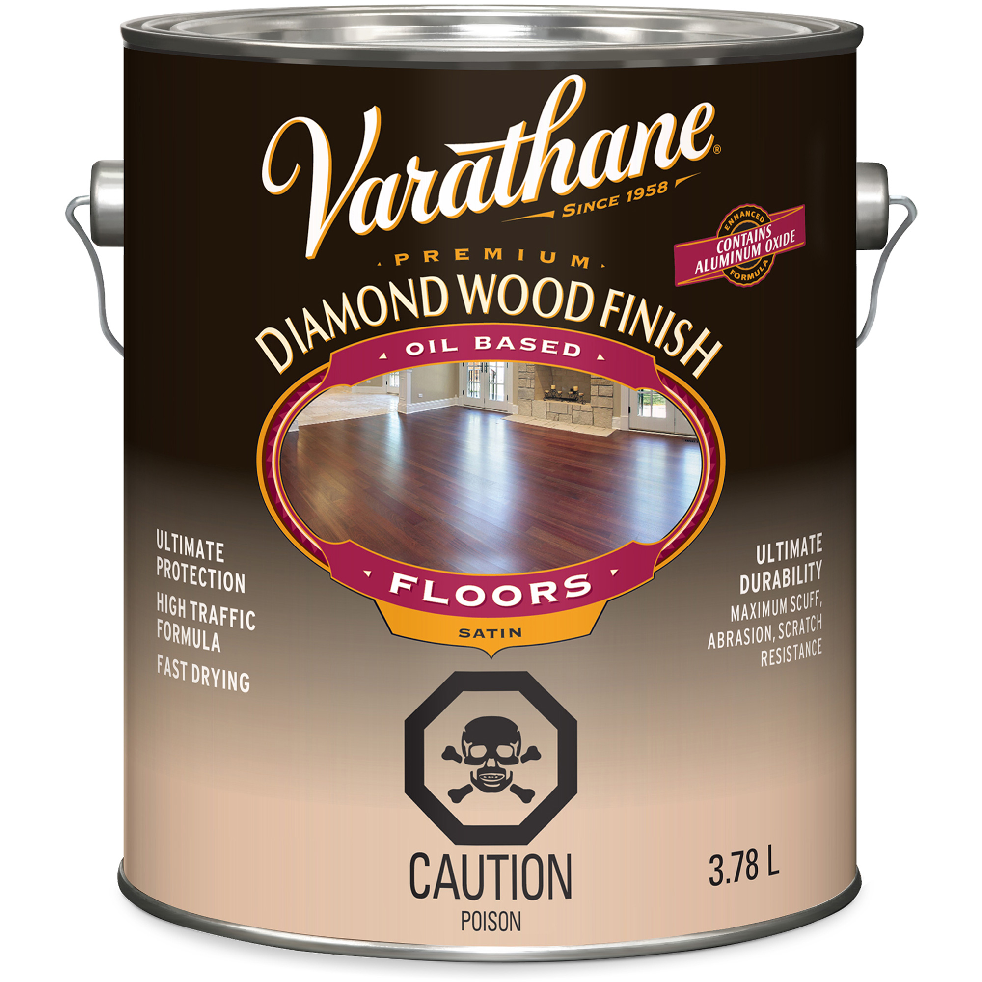 Enduit pour plancher à fini diamant pour bois VarathaneMD, 3,78 L, Transparent, Satin