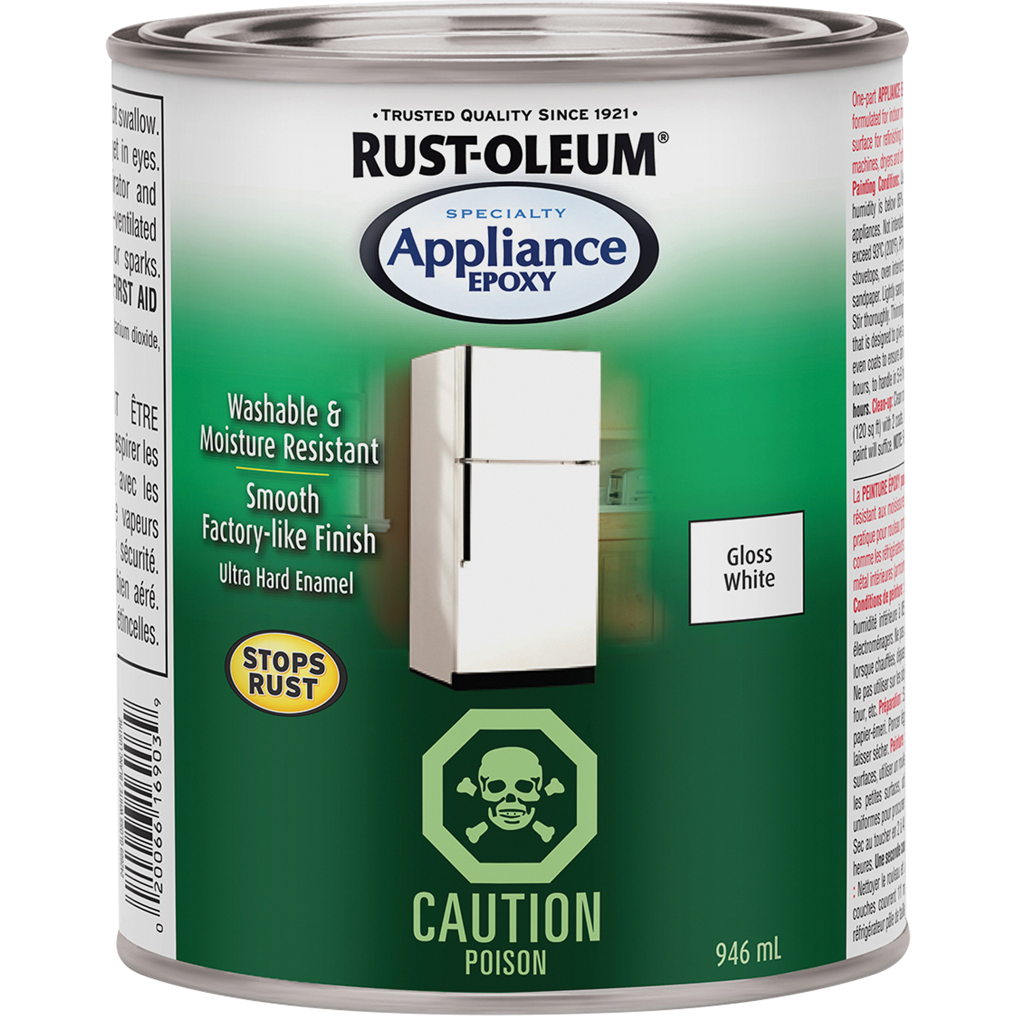 Époxyde pour électroménager spécialisé, 946 ml, Canette, Blanc