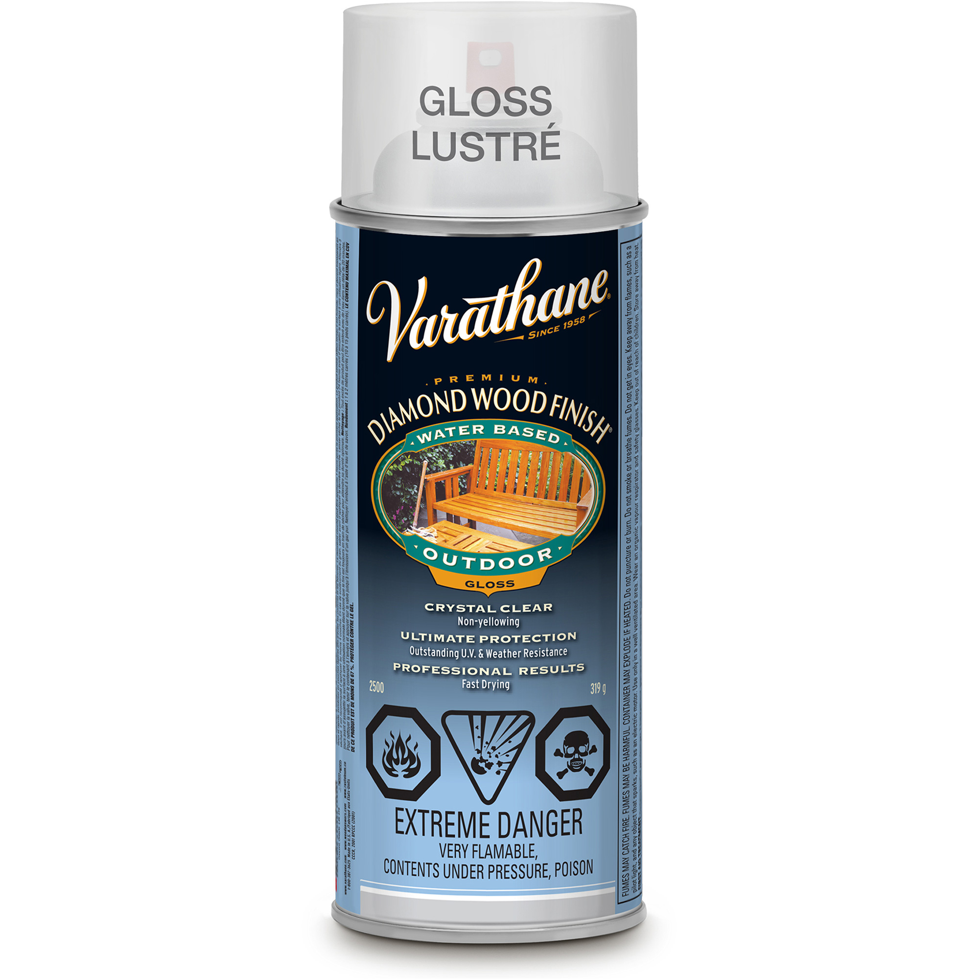 Fini diamant pour bois VarathaneMD extérieur, 319 g, Transparent, Brillant