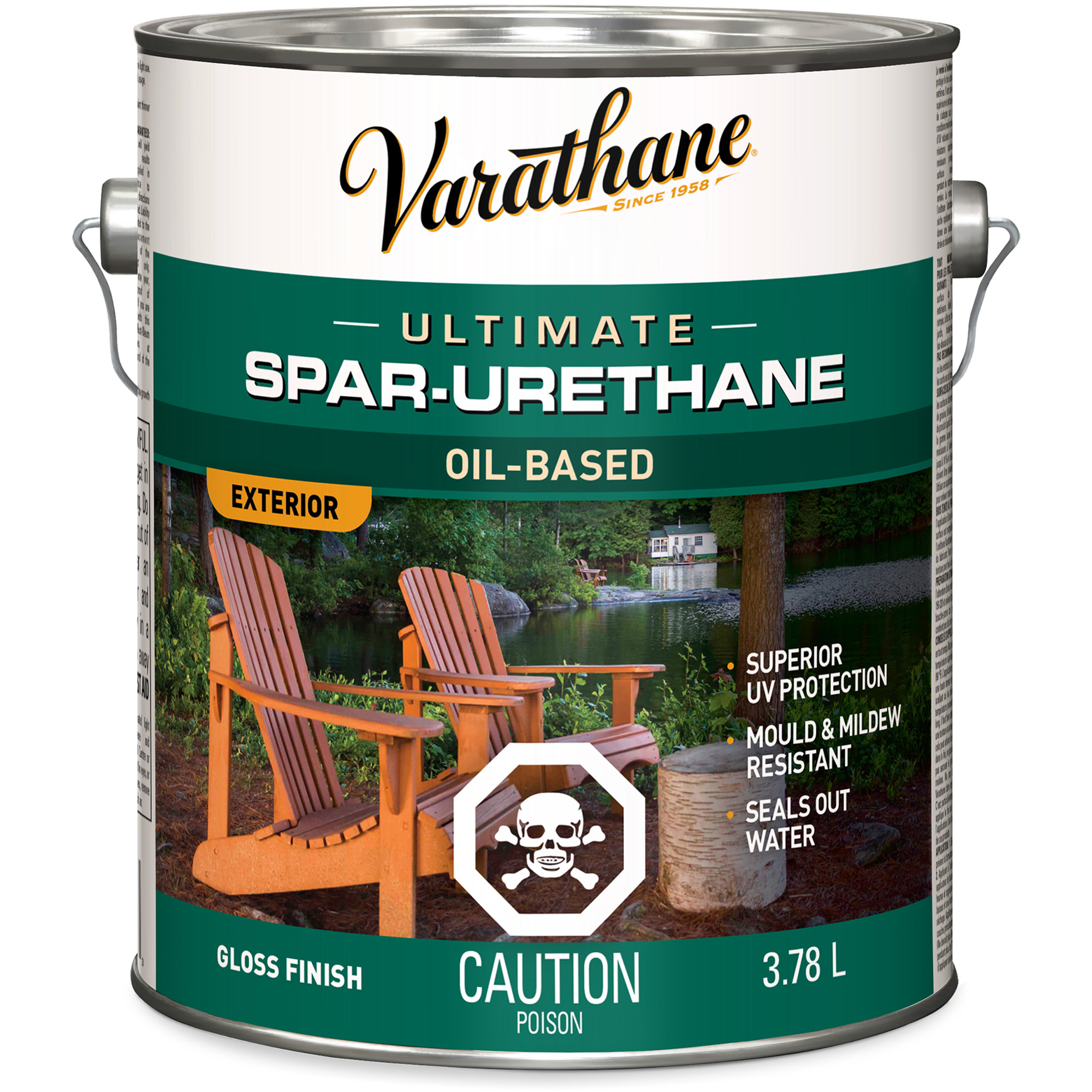 Fini diamant pour bois VarathaneMD extérieur, 3,78 L, Transparent, Brillant