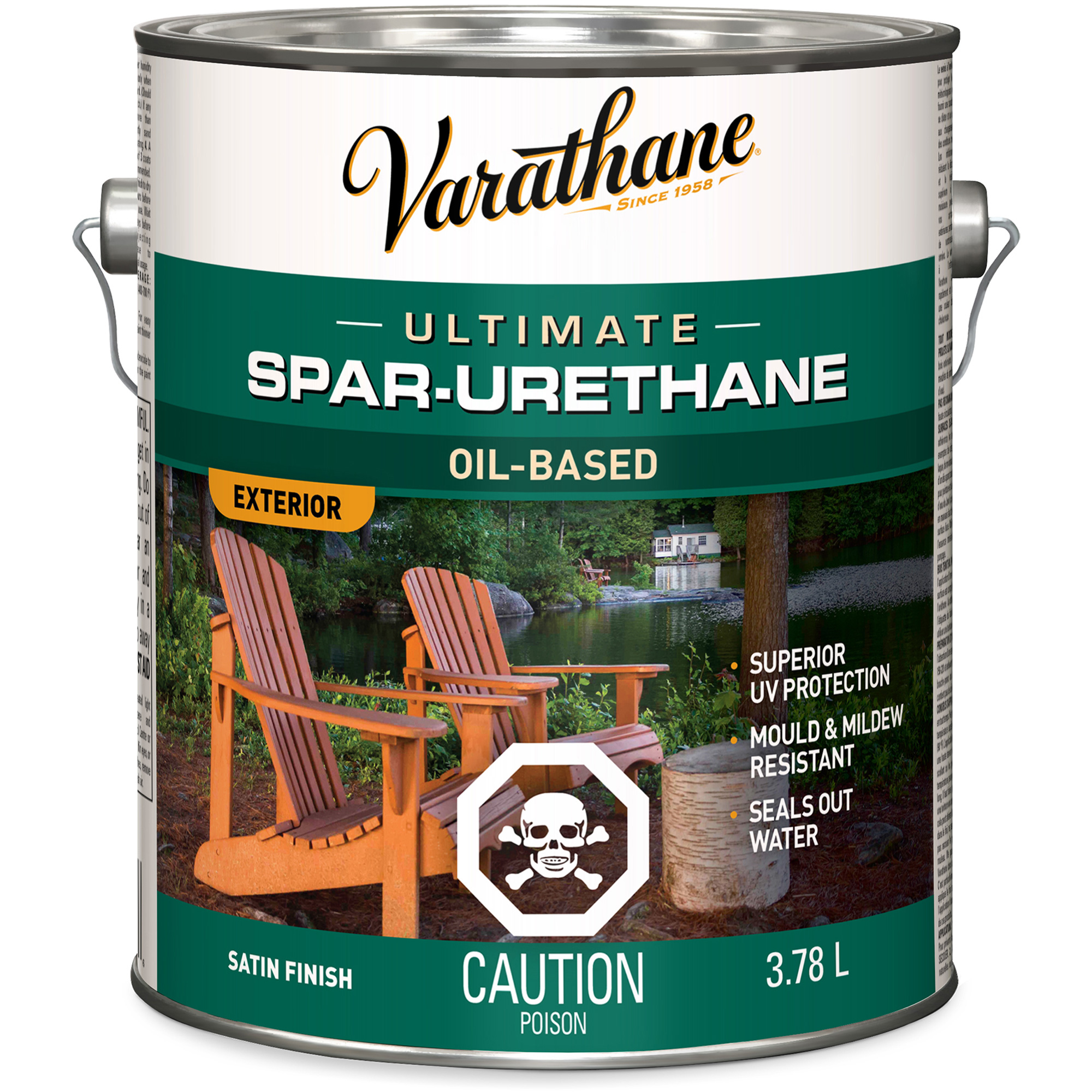 Fini diamant pour bois VarathaneMD extérieur, 3,78 L, Transparent, Satin